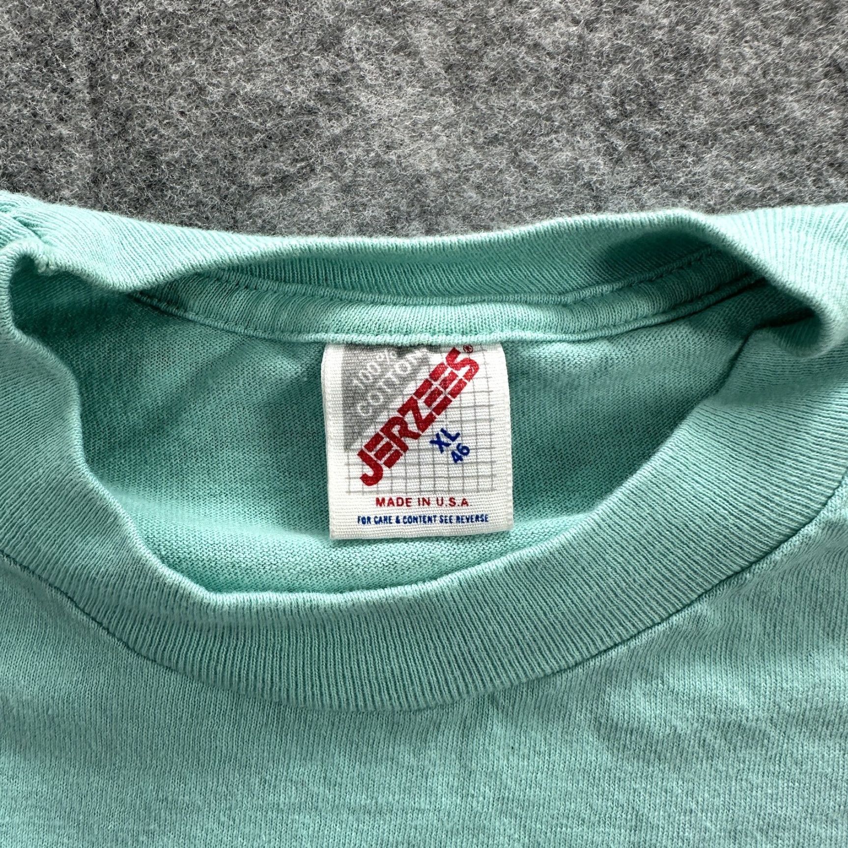 Jerzees VINTAGE Jerzees T-Shirt Mens XL Green College Greek Letters Floral 90s USA Size US XL / EU 56 / 4 - 7 Thumbnail