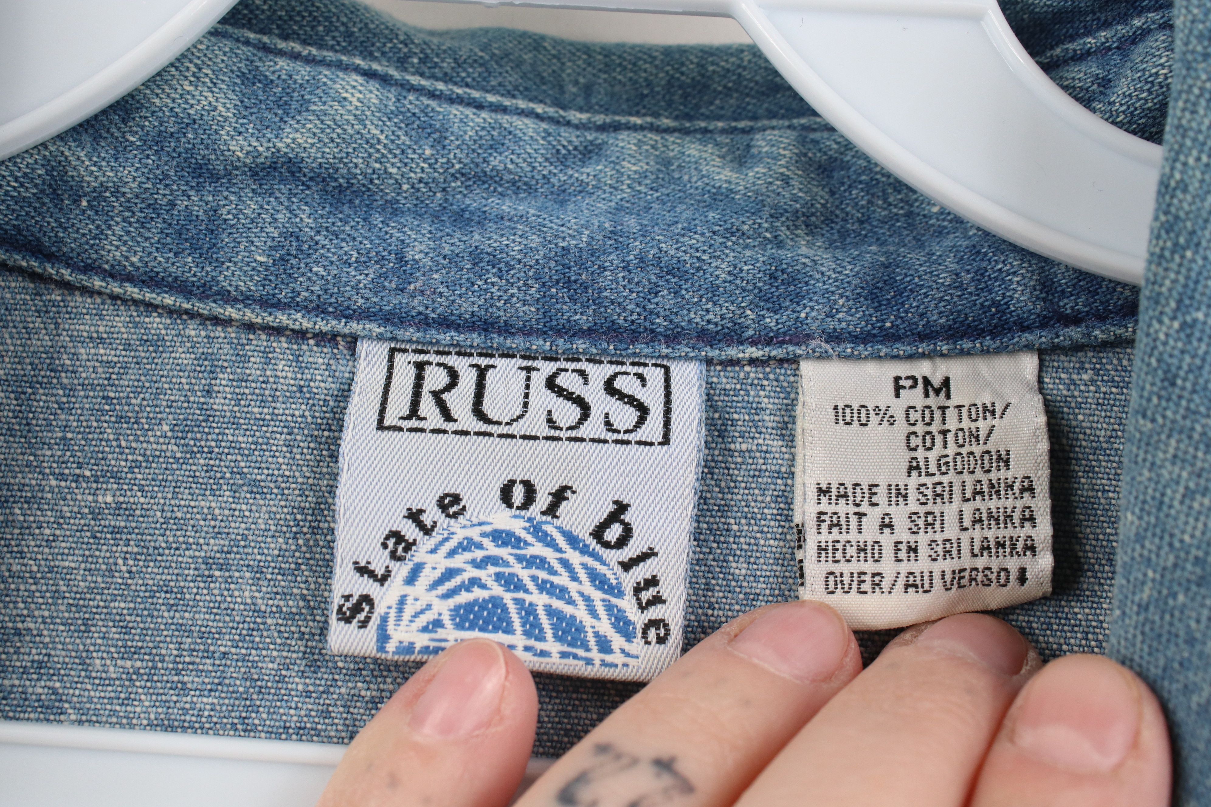 Vintage Vintage 90s Streetwear Distressed Denim Jean Chore Jacket Size M / US 6-8 / IT 42-44 - 10 Thumbnail