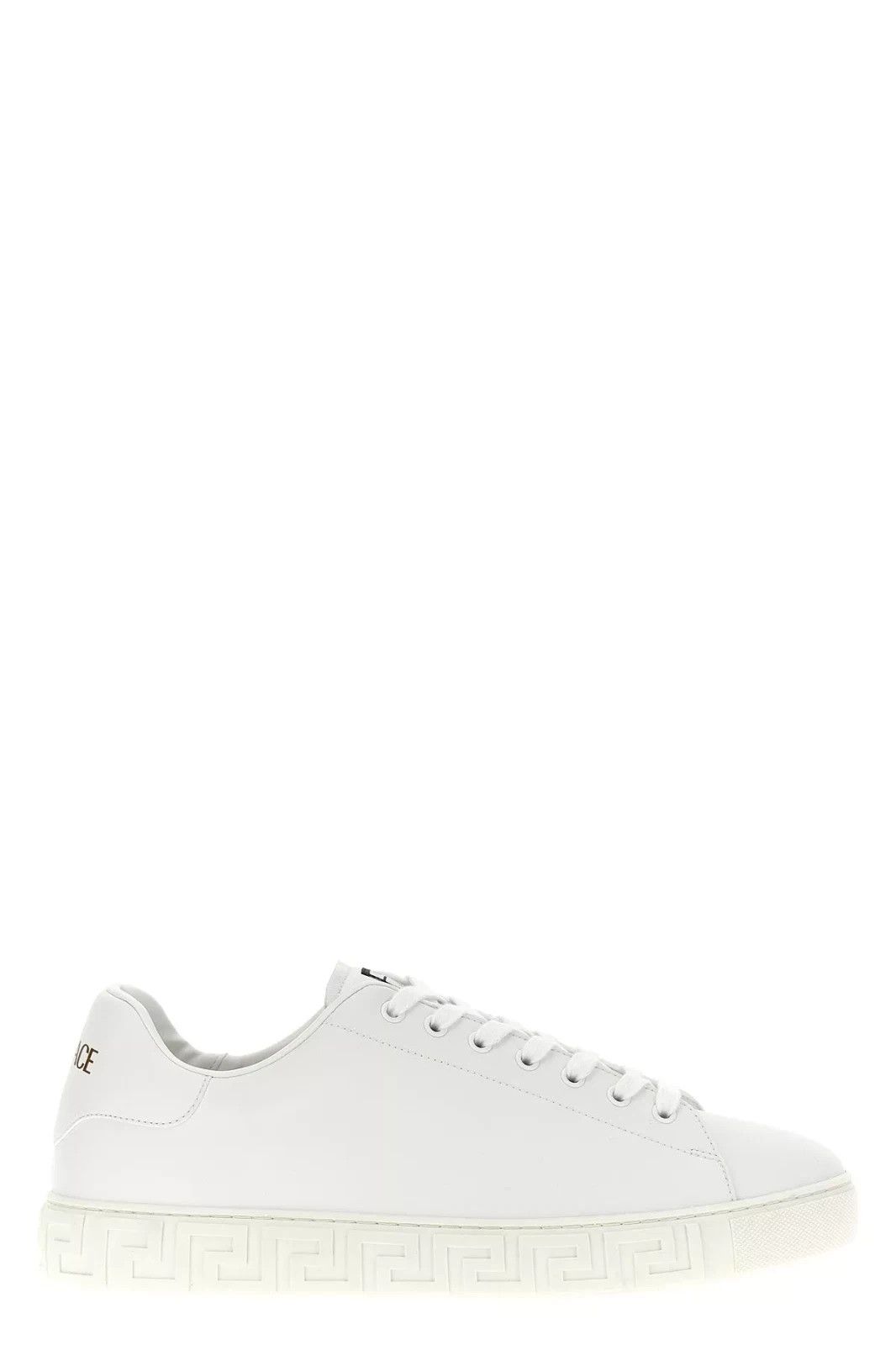 Versace VERSACE Greca White Leather Sneakers New & Authentic Size US 12 / EU 45 - 1 Thumbnail