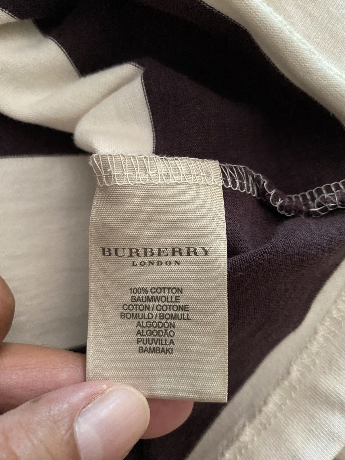 Burberry Burberry London Stripe Small Logo Embroidery Long Sleeve Size US S / EU 44-46 / 1 - 6 Thumbnail