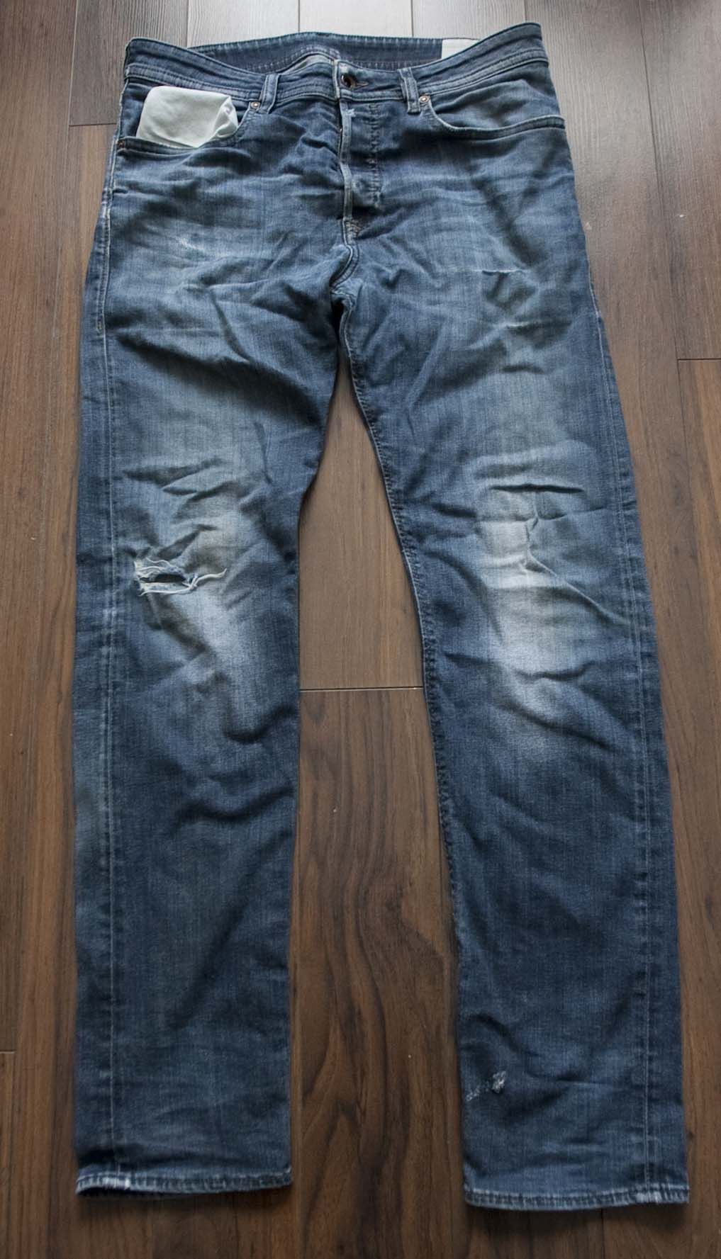 Diesel Diesel Jeans Buster Distressed Size 33x32 Blue Size US 33 - 1 Thumbnail