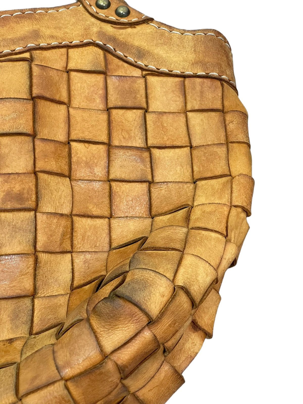 Japanese Brand Full Leather Vtg Robita Japan Intrecciato Weave Tote Bag 1🟩 Size ONE SIZE - 17 Thumbnail