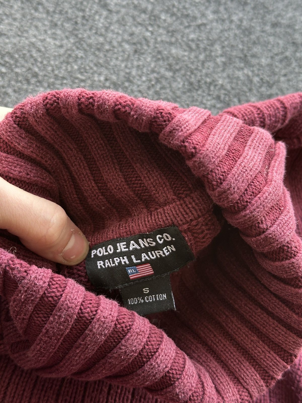 Ralph Lauren 🚨POLO JEANS CO RALPH LAUREN RARE BURGUNDY SWEATER Size S / US 4 / IT 40 - 9 Thumbnail