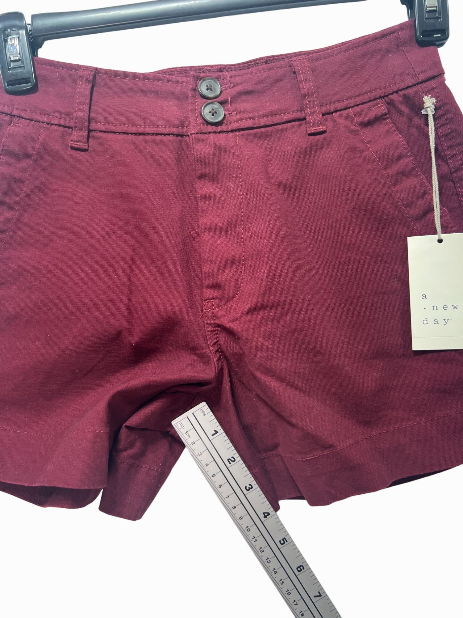 Other A New Day - Women's High-Rise Everyday Shorts - Burgundy - 2 Size 26" / US 2 / IT 38 - 8 Thumbnail