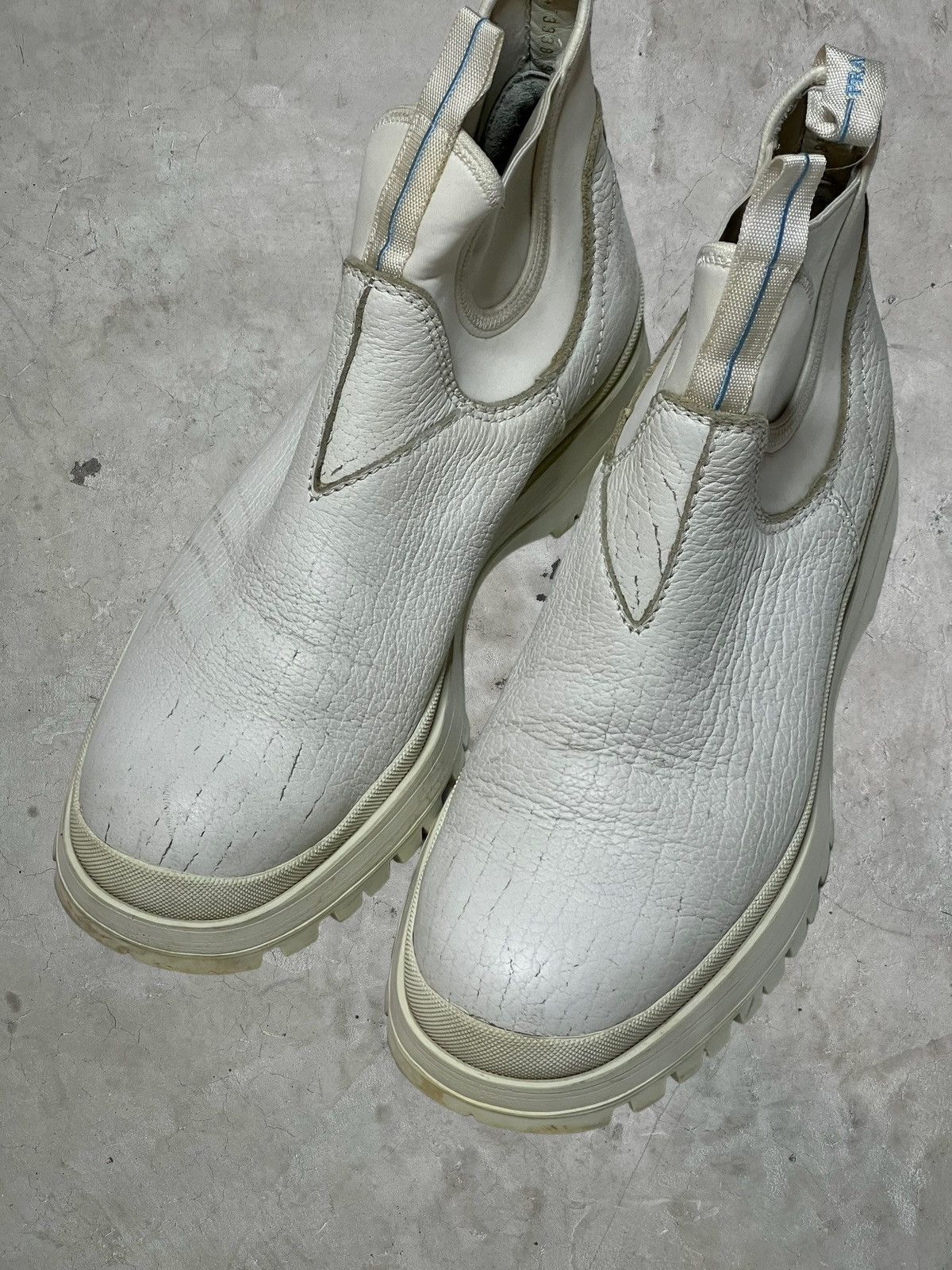 Prada AW/18 Prada ‘Brixxen’ Cracked Leather Boots Size US 10.5 / EU 43-44 - 7 Thumbnail