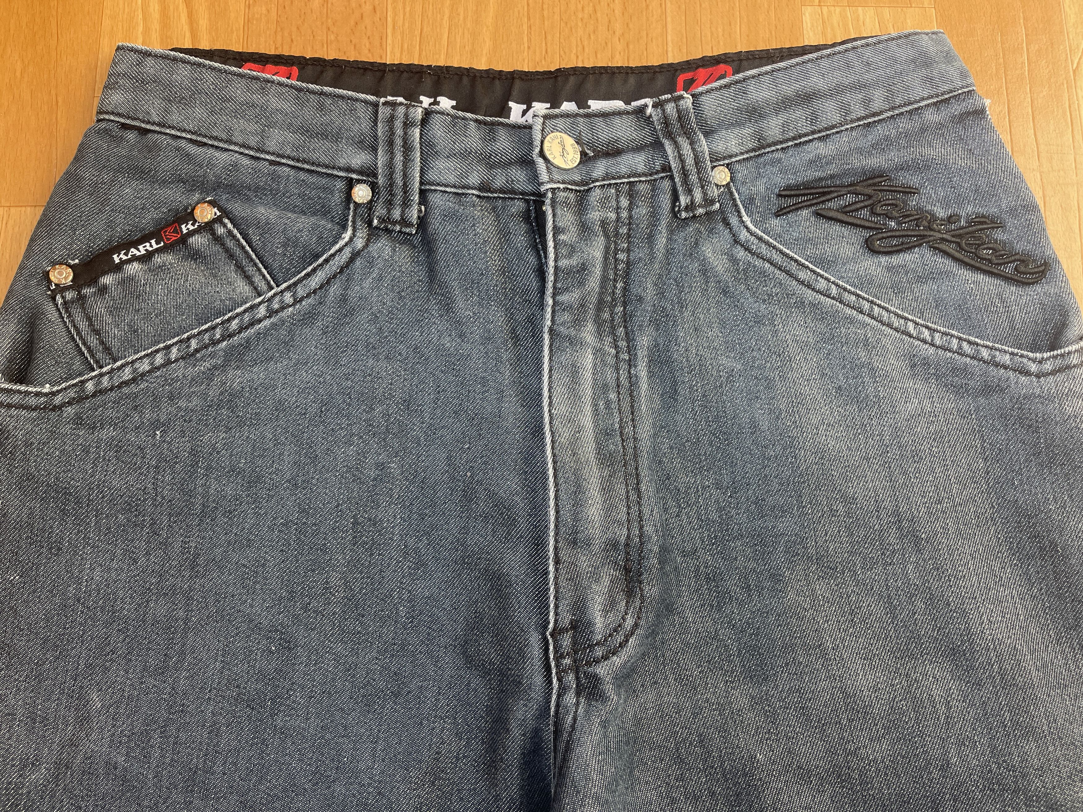 Karl Kani KARL KANI jeans shiny vintage baggy jeans silver metallic 30 Size US 30 / EU 46 - 11 Thumbnail