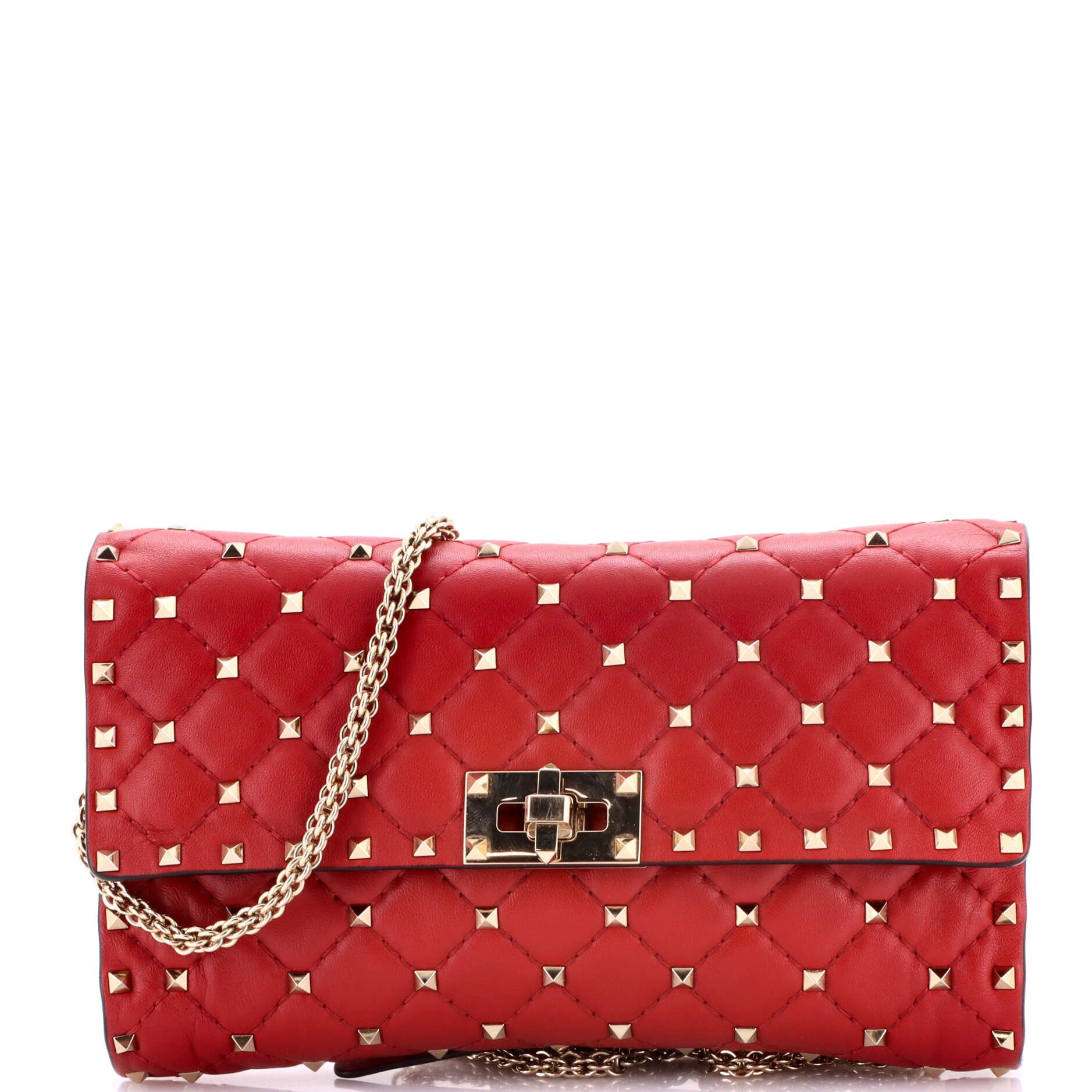 Valentino Rockstud Spike Wallet on Chain Size ONE SIZE - 1 Thumbnail