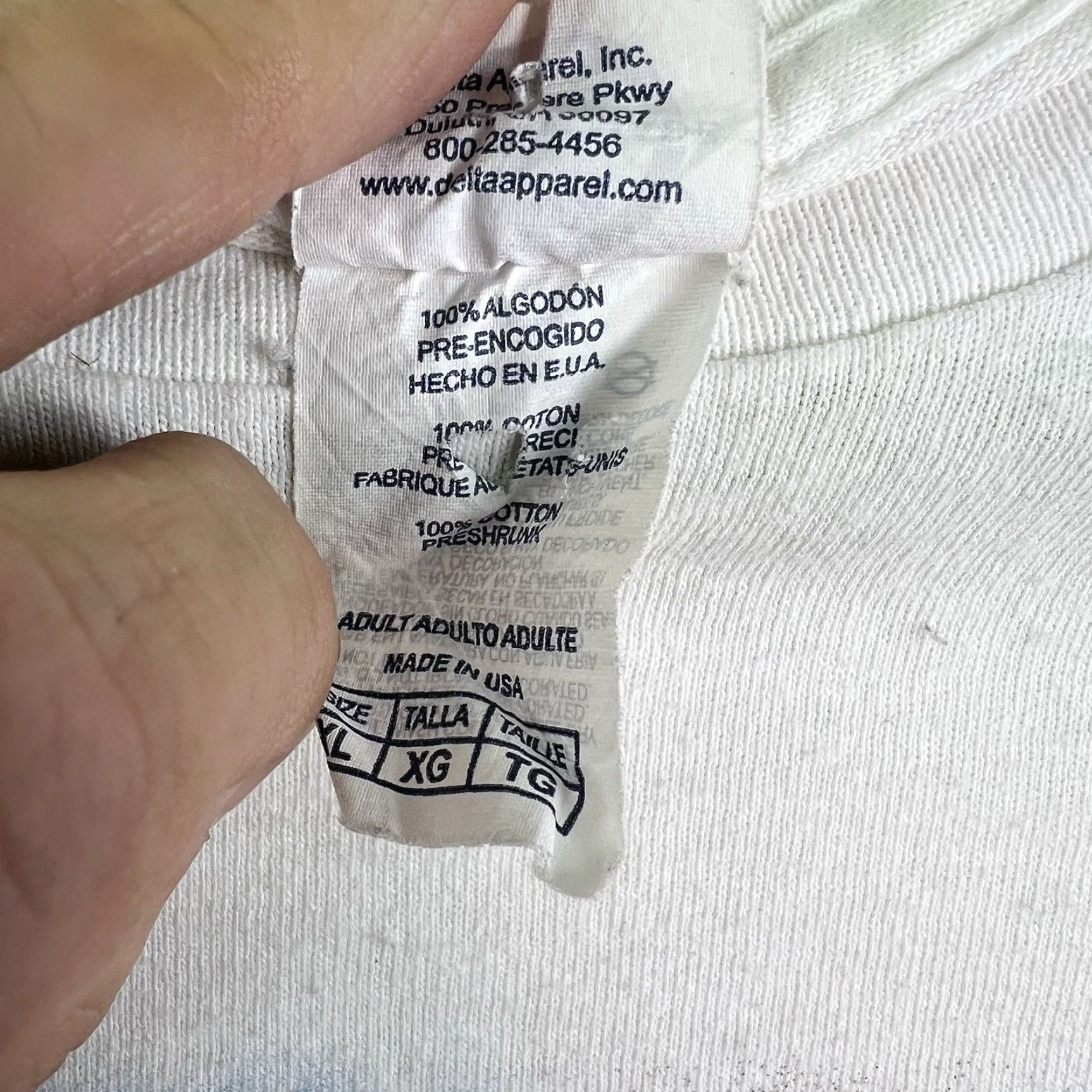 Delta Dale Earnhardt Jr 88 NASCAR National Guard T-Shirt Adult XL Graphic Print Crew Neck White Delta Made in USA Mens Size US XL / EU 56 / 4 - 6 Thumbnail