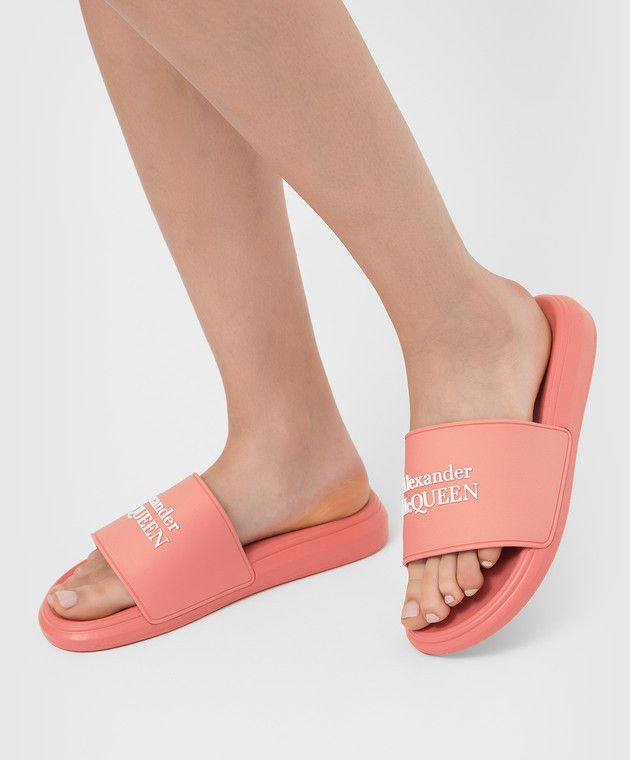 Alexander McQueen o1y0225 Slides in Antique Rose Size US 6 / IT 36 - 2 Thumbnail