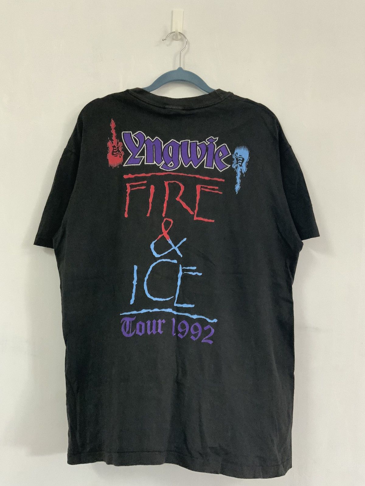 Band Tees Vintage Yngwie Malmsteen Fire & Ice Tour 1992 Tee Size US M / EU 48-50 / 2 - 2 Thumbnail
