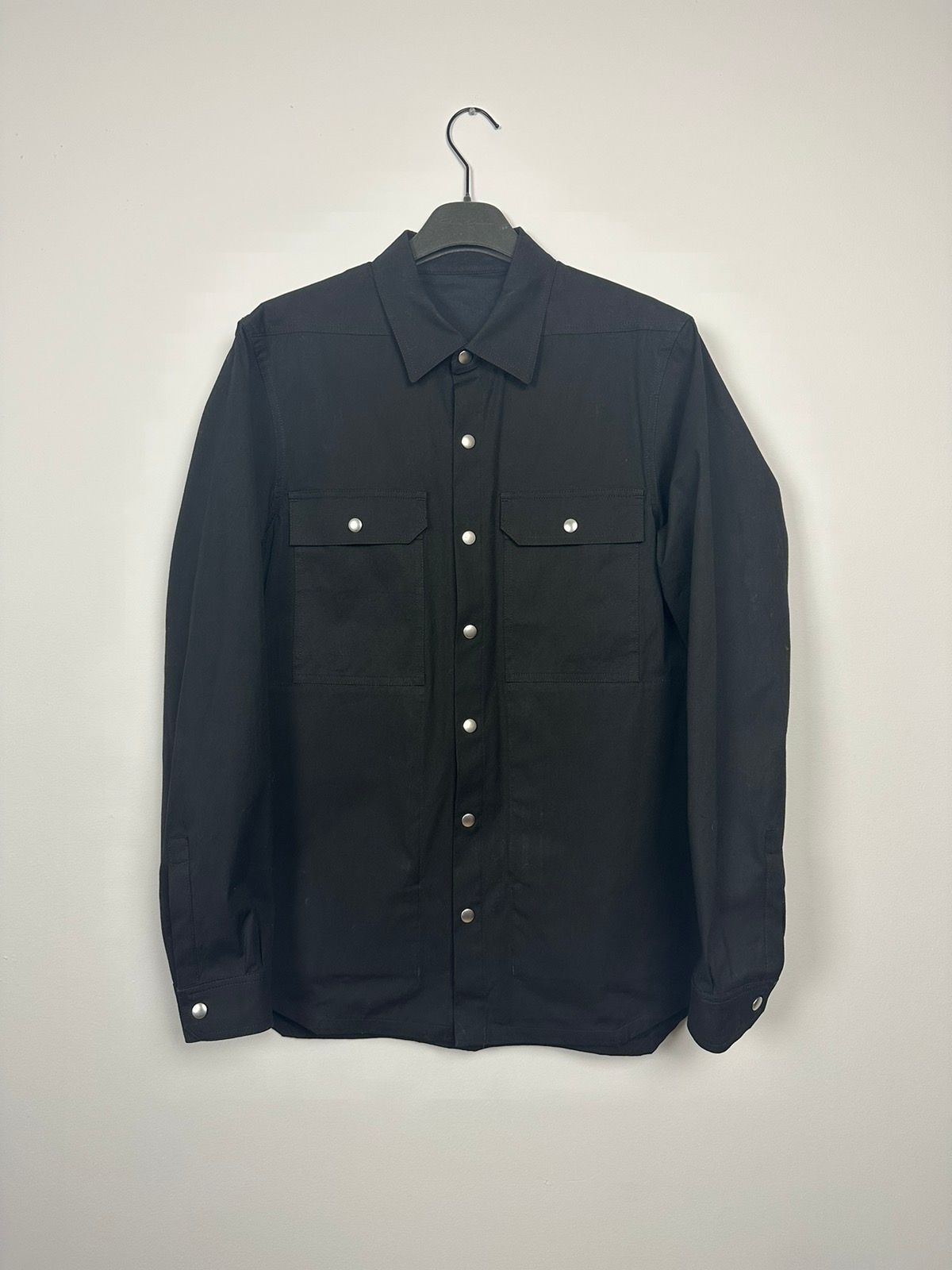 Pre-owned Rick Owens Ss19 ‘babel' Cotton Outershirt In Black