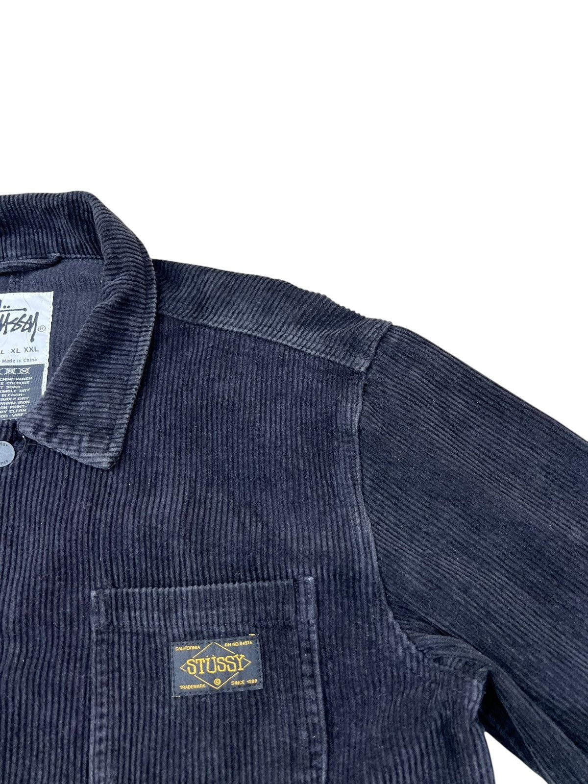 Stussy Vintage Y2K Stussy Fade Black 4 Pocket Corduroy Jacket Size US M / EU 48-50 / 2 - 10 Thumbnail