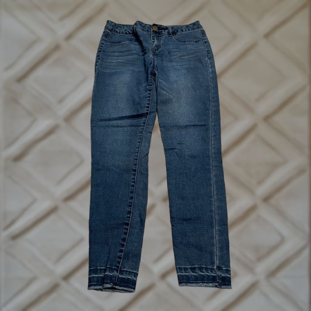 Vintage Boom Boom Jeans Jegging Blue Dark Wash High Rise 29x27 Juniors 9 City USA Classic 5-Pocket Womens Regular Cotton Blend Denim Stretch Shirt/Jeans Size 30" / US 8 / IT 44 - 1 Thumbnail