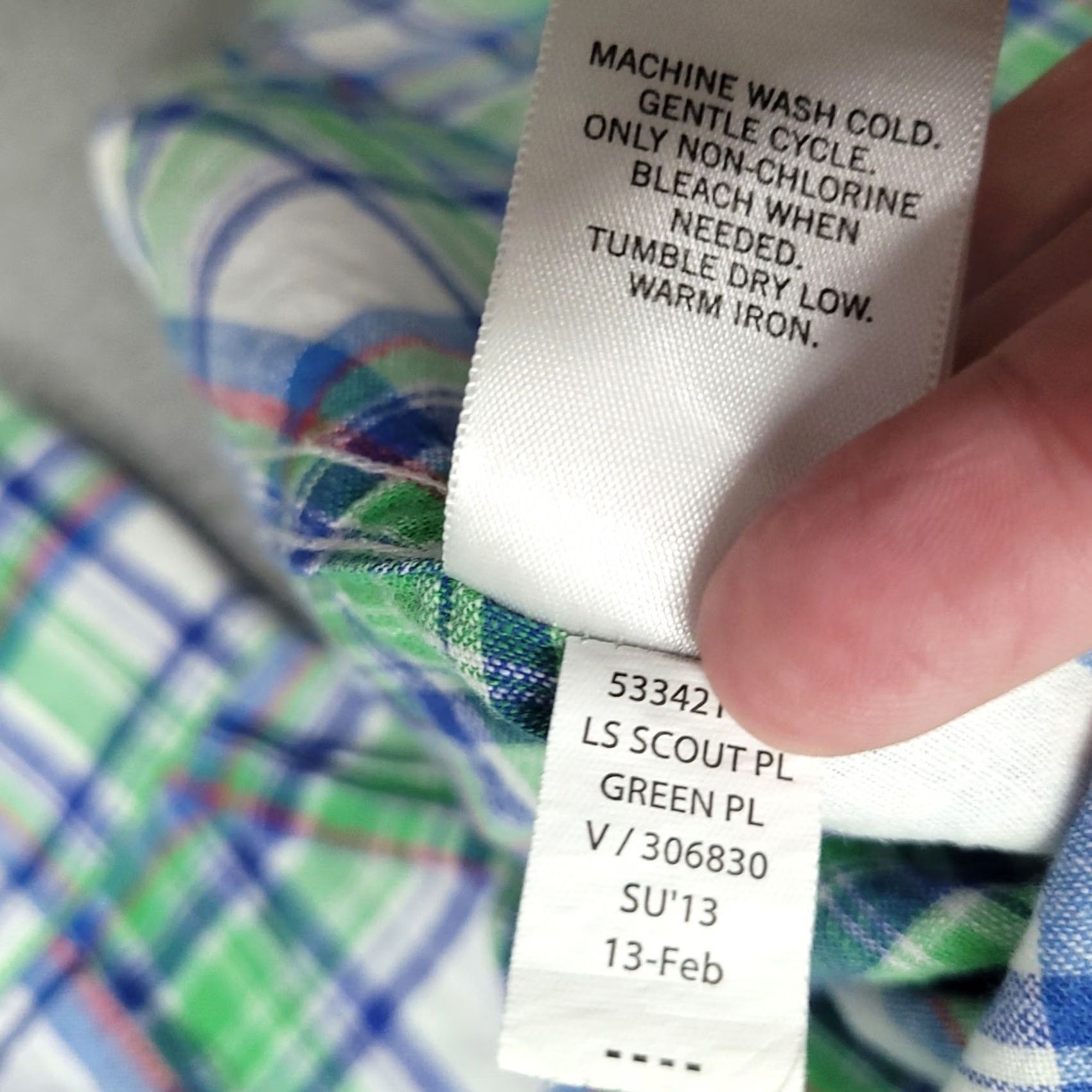 Banana Republic Banana Republic Mens Button-Down Shirt L Plaid Linen Cotton Blend Green Blue Long Sleeve Button-Up Casual Shirt Menswear Size US L / EU 52-54 / 3 - 5 Thumbnail