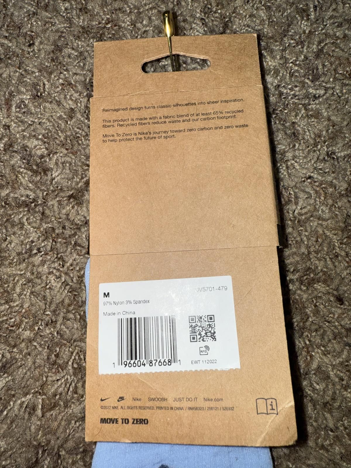 Nike Nike Women's Training Sheer Crew Socks (1 Pair) Adult Size ONE SIZE - 6 Thumbnail