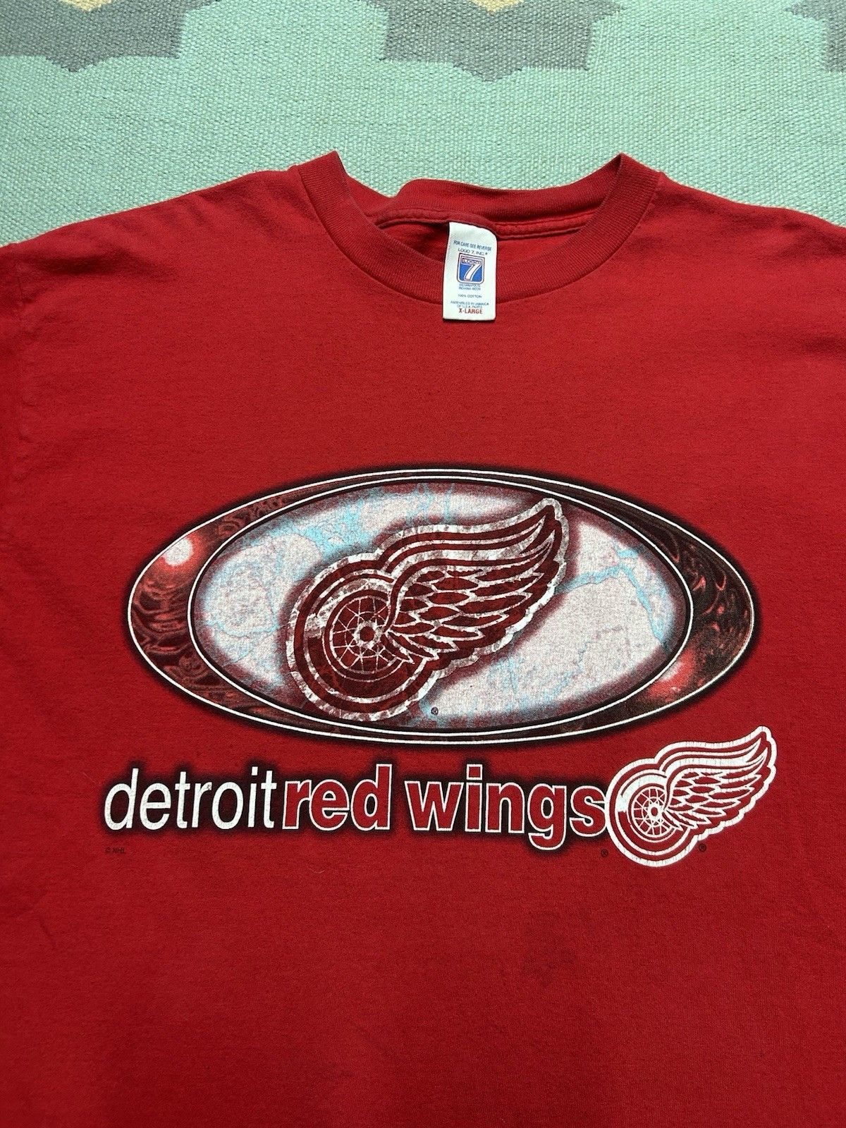 Vintage Vintage 90s t shirt Detroit red wings NHL hockey logo 7 XL Size US XL / EU 56 / 4 - 4 Thumbnail