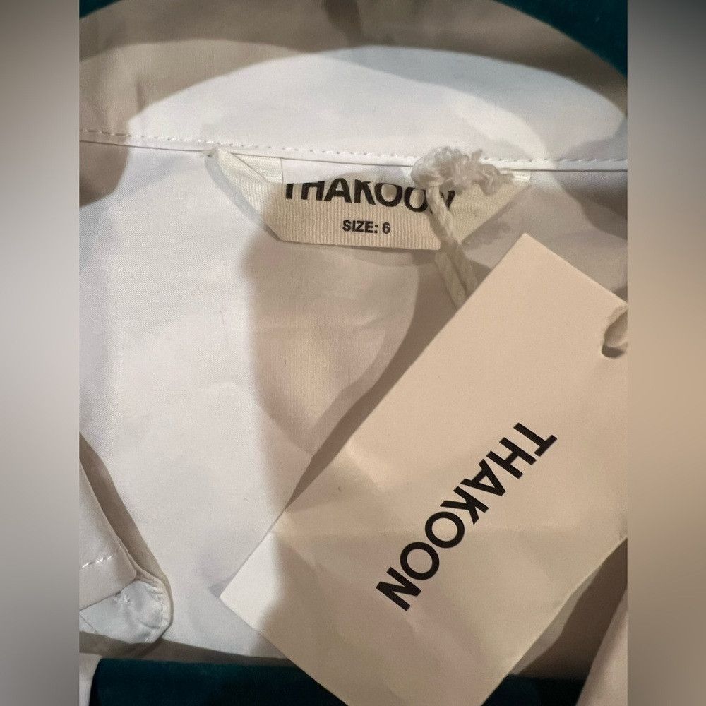 THAKOON Thakoon White Smocked Shirt Maxi Dress NWT Size 6 Long Slee Size M / US 6-8 / IT 42-44 - 7 Thumbnail