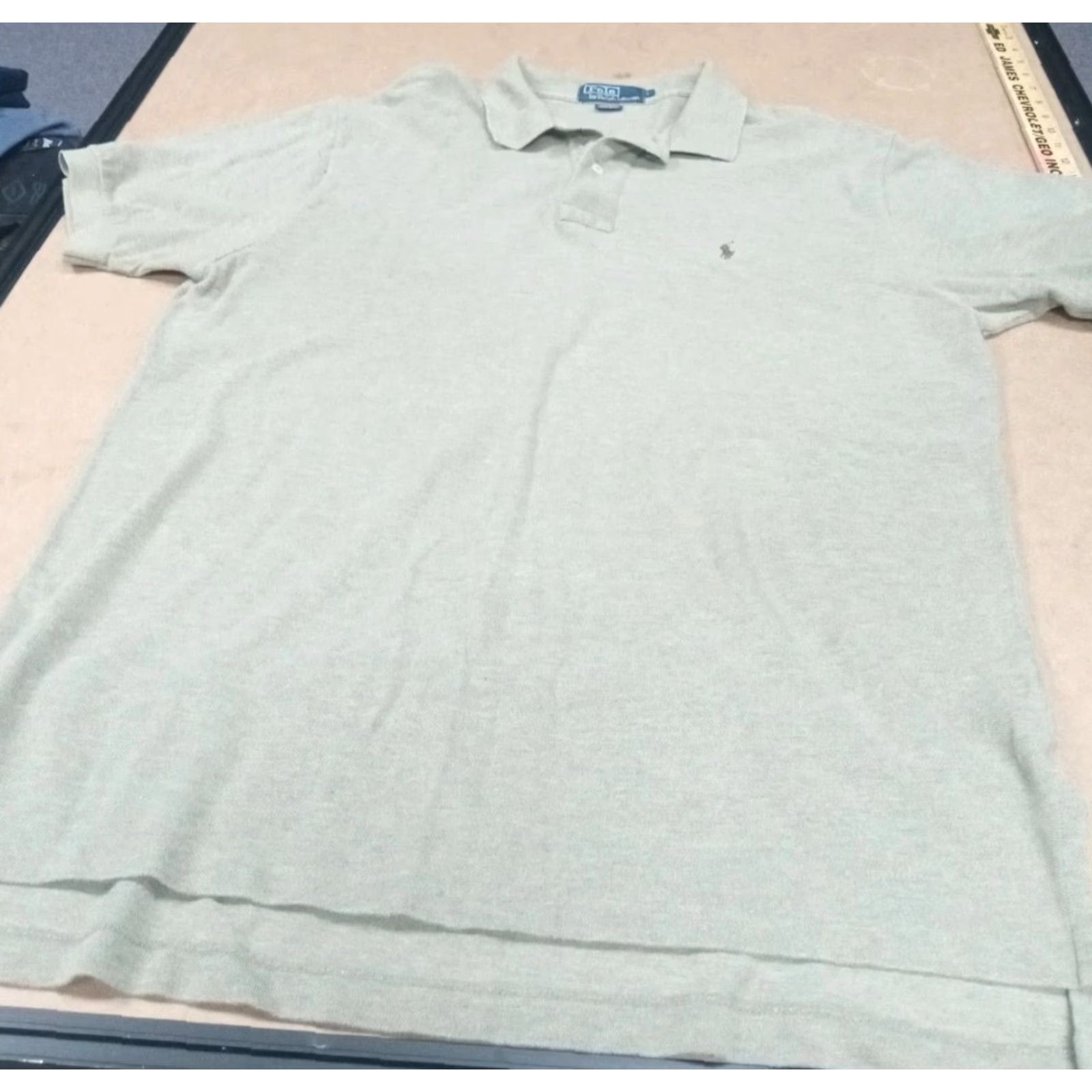 Vintage Polo Ralph Lauren Polo Shirt Golf SS Large 44" Green Cotton Men Short Sleeve Regular Fit Shirt Size US L / EU 52-54 / 3 - 2 Thumbnail