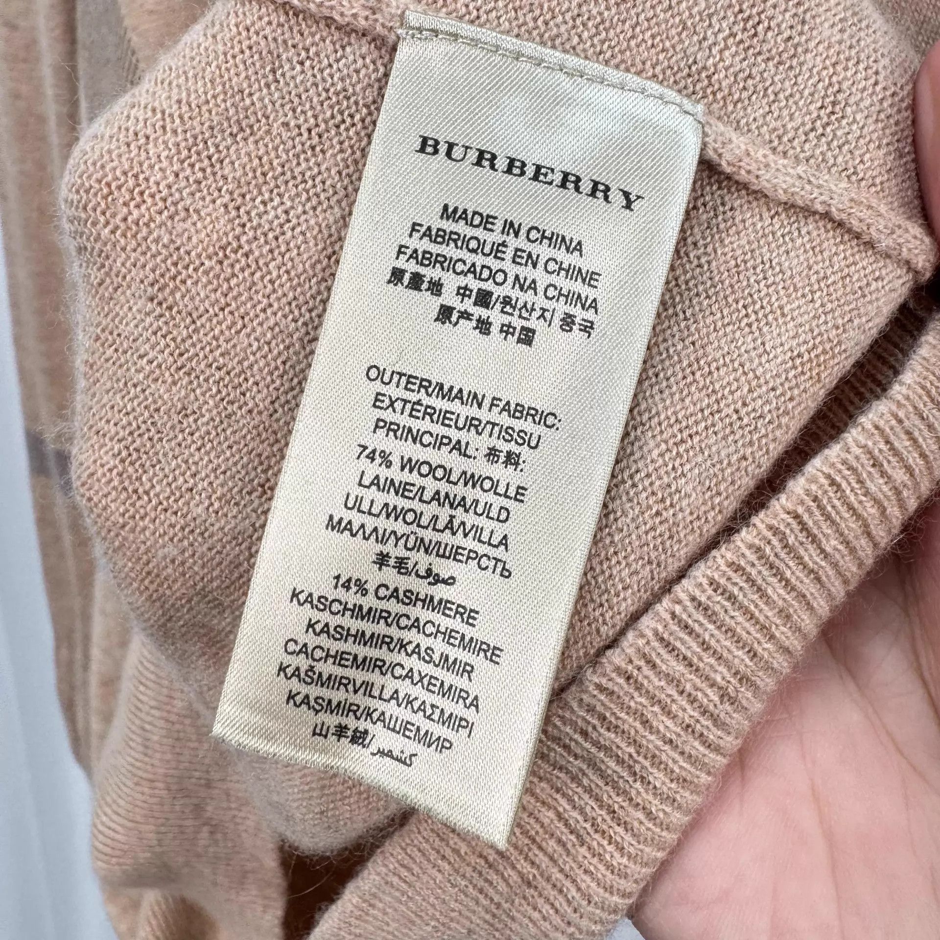 Burberry Burberry Check Wool Knit Sweater M Mint Unstitched Cuffs Size M / US 6-8 / IT 42-44 - 7 Thumbnail