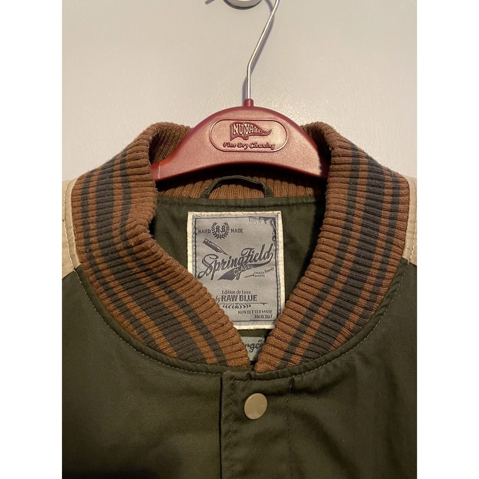 Springfield Springfield Jacket Mens 2XL Classic Varsity Triumphant Size Green Beige D118 Size US XXL / EU 58 / 5 - 2 Thumbnail