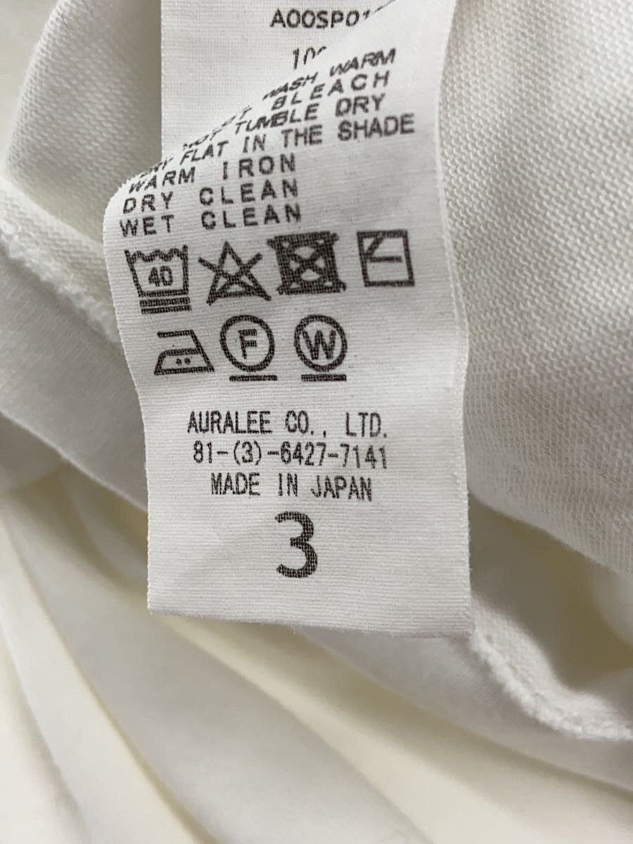 Auralee White Cotton Long-sleeved T-shirt Size US L / EU 52-54 / 3 - 3 Thumbnail