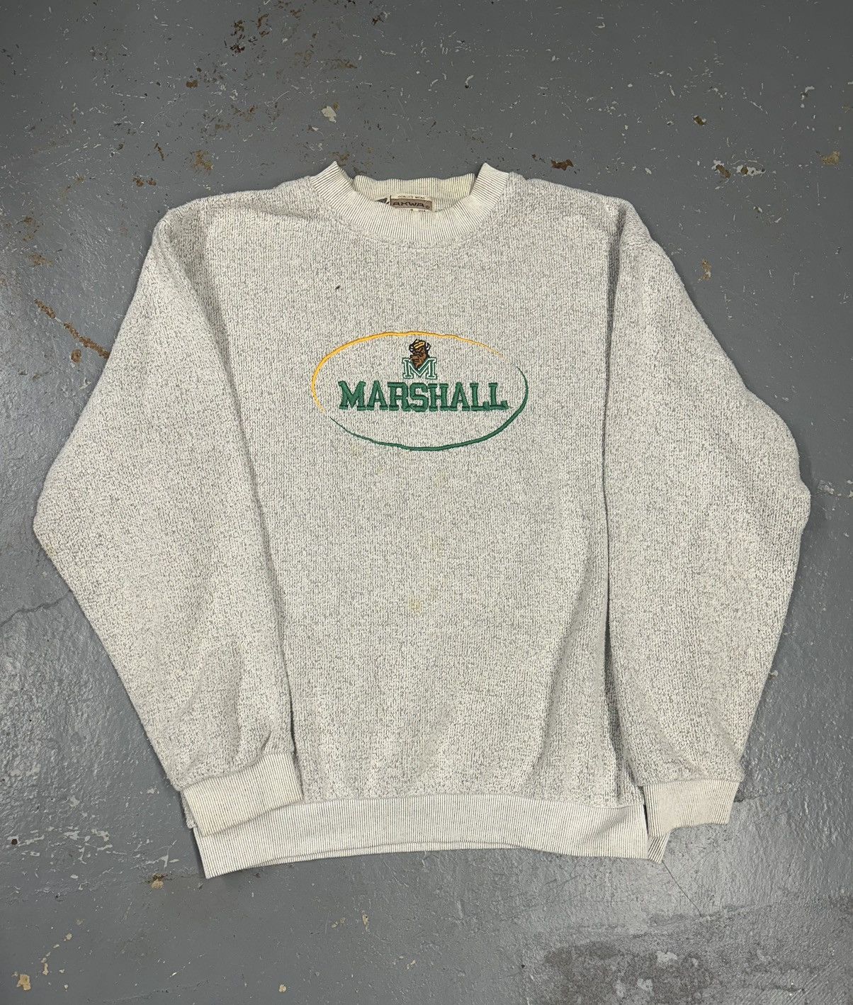 Vintage Crazy Vintage 90s Essential Marshal University Grey Crewneck Size US XL / EU 56 / 4 - 1 Thumbnail