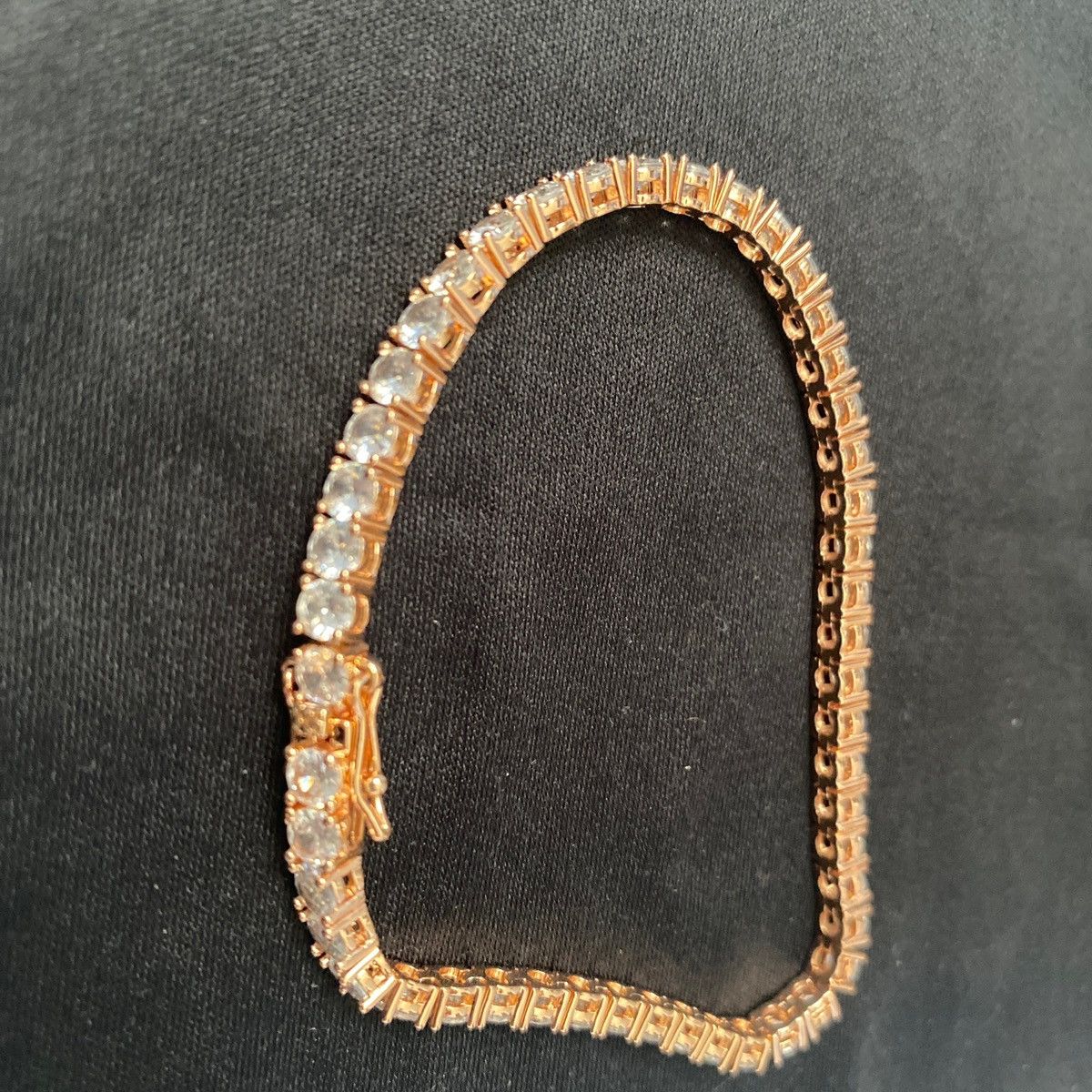 Other 3mm Gold and silver diamond bracket bracelet Size ONE SIZE - 3 Thumbnail