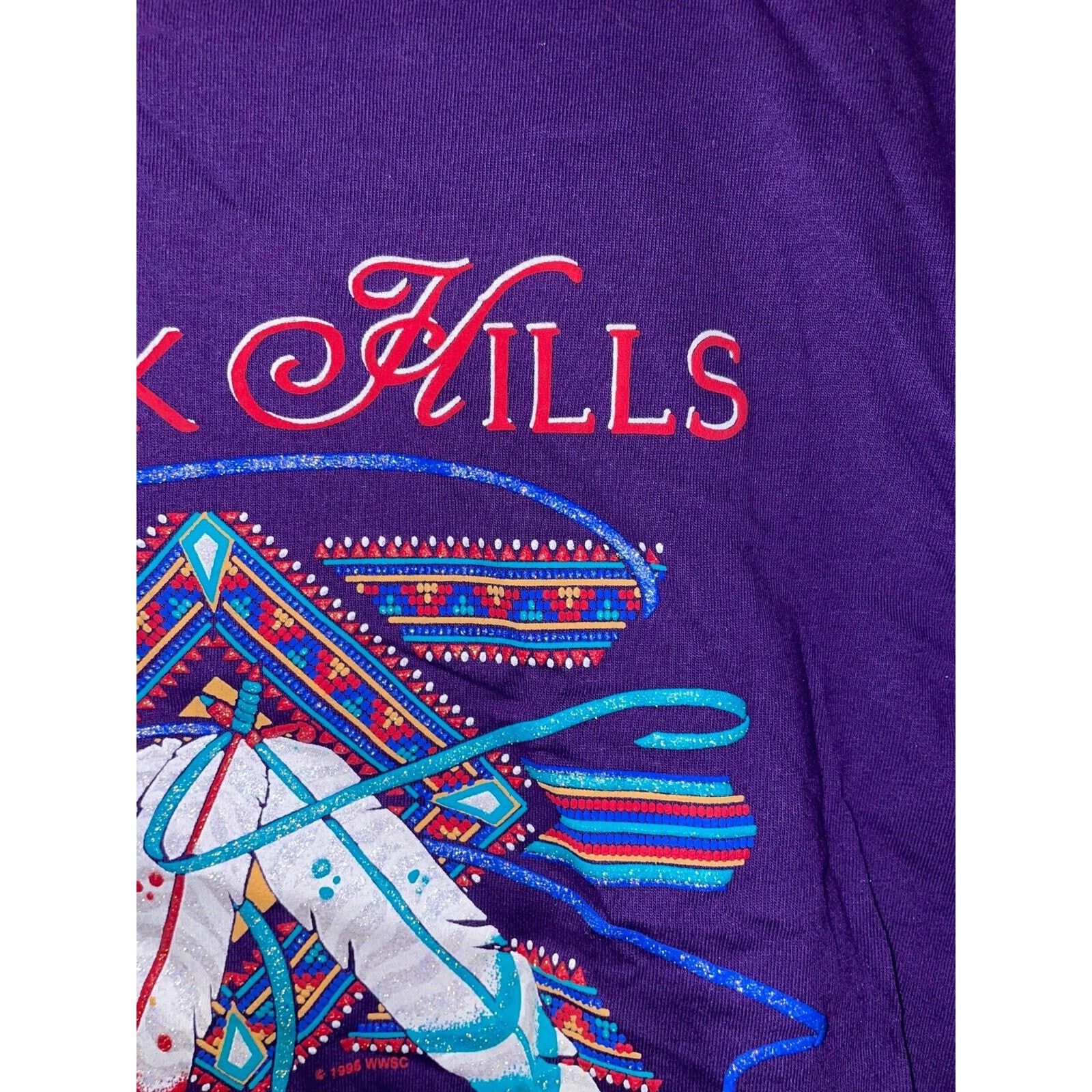 Jerzees Vintage Black Hills Shirt Native American Tee 90s VTG L Size US L / EU 52-54 / 3 - 4 Thumbnail