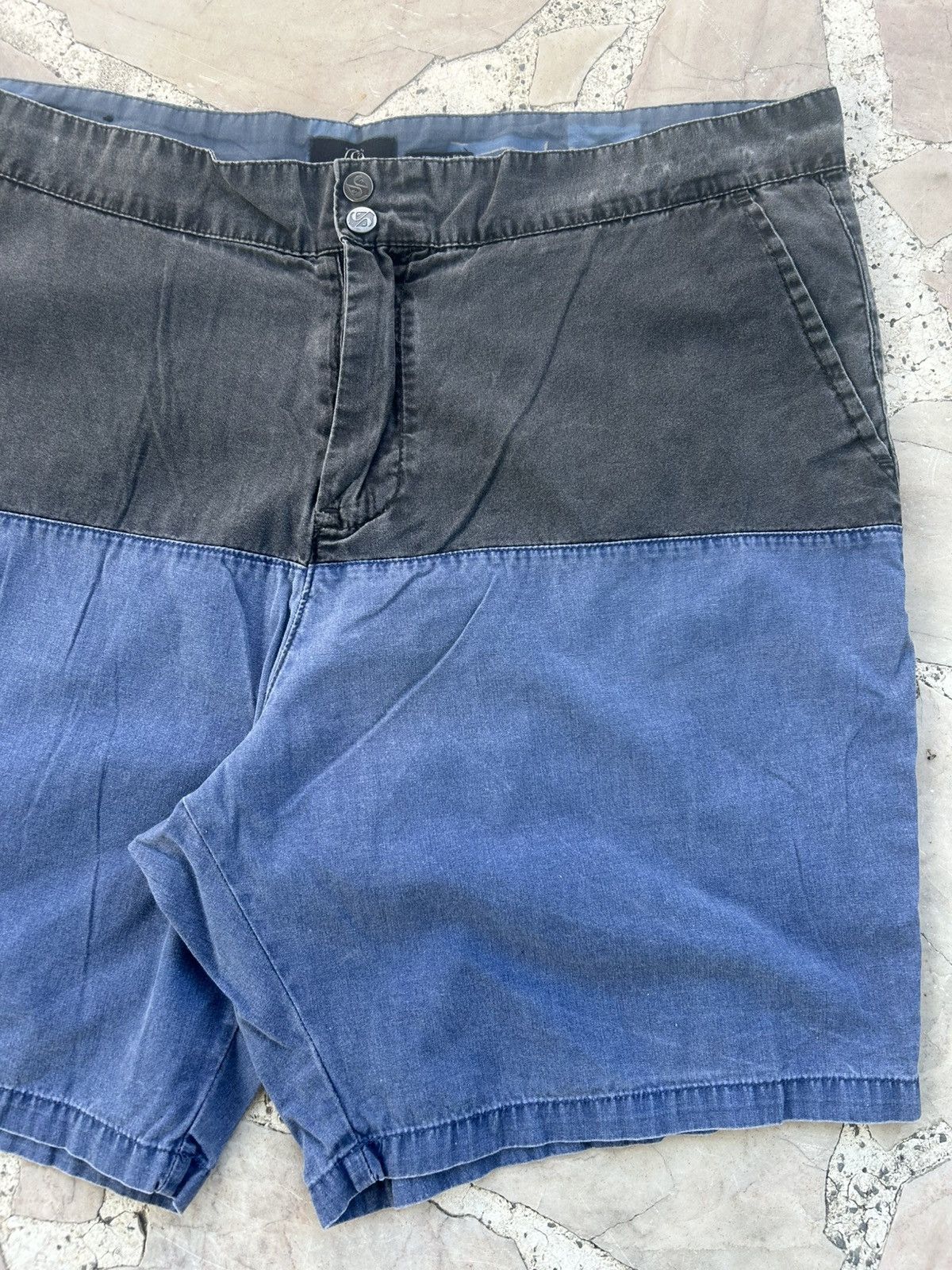Quiksilver Quiksilver Blue Black Shorts Size US 39 - 4 Thumbnail