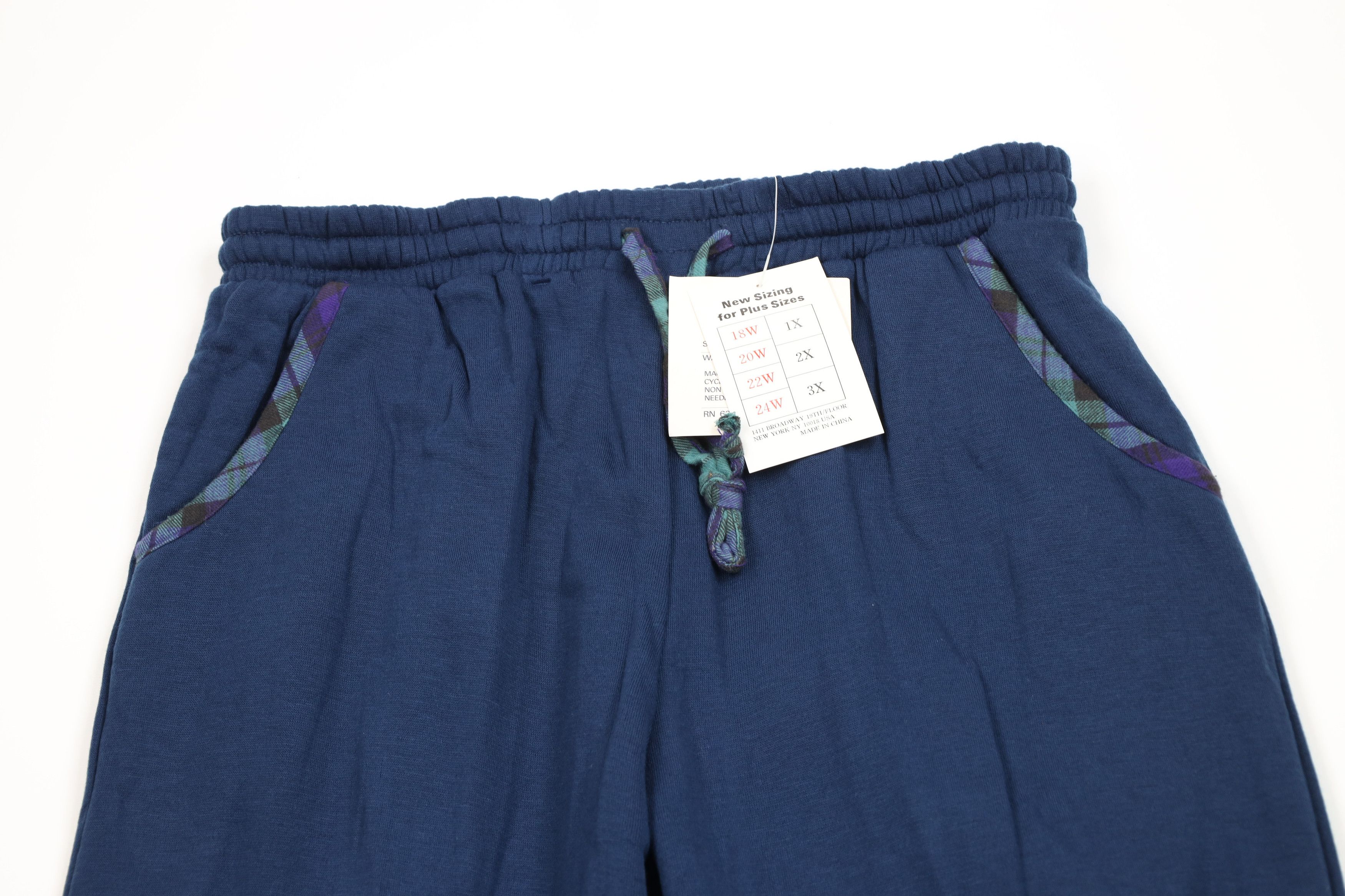 Vintage Deadstock Vintage 90s Streetwear Plaid Trim Sweatpants Pants Size 40" / US 18 - 2 Thumbnail