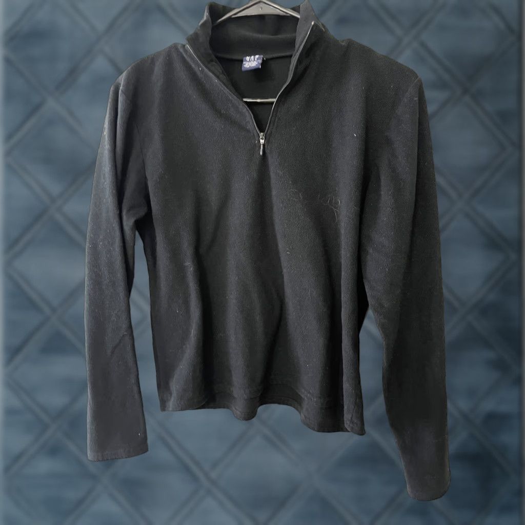 Gap Gap Sweater Womens S Pullover Long Sleeve 1/4 Zip Black Ladies Casual Size S / US 4 / IT 40 - 1 Thumbnail