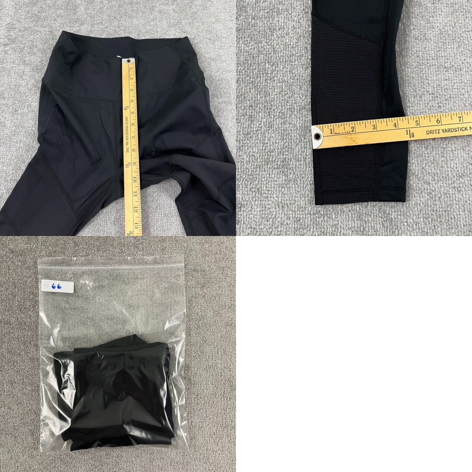 Vintage ZYIA Active Leggings Womens Size 2 GirlS 12 Black 23.5" Cropped Nylon Spandex Gym Yoga Elastic Waist Pockets - Breathable Machine Washable Size 26" / US 2 / IT 38 - 8 Thumbnail