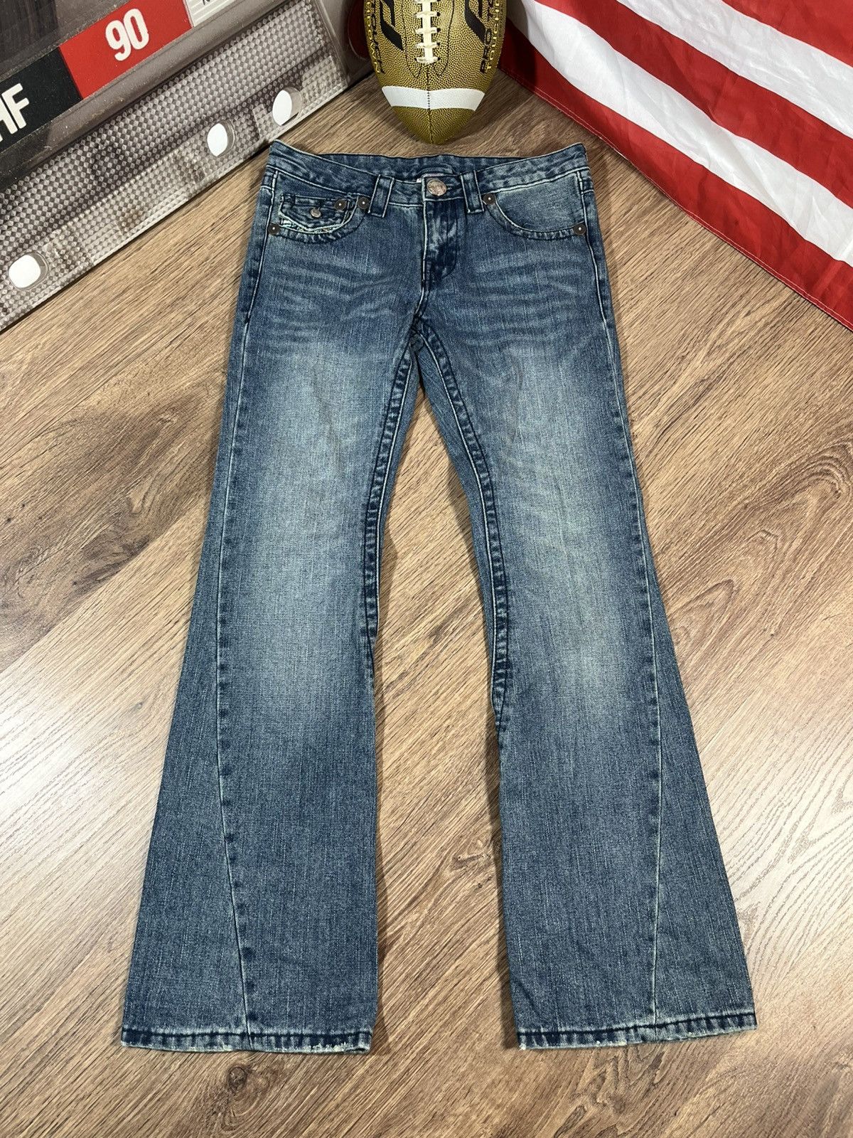 True Religion Vintage True Religion Flare Jeans Size 28" / US 6 / IT 42 - 2 Thumbnail
