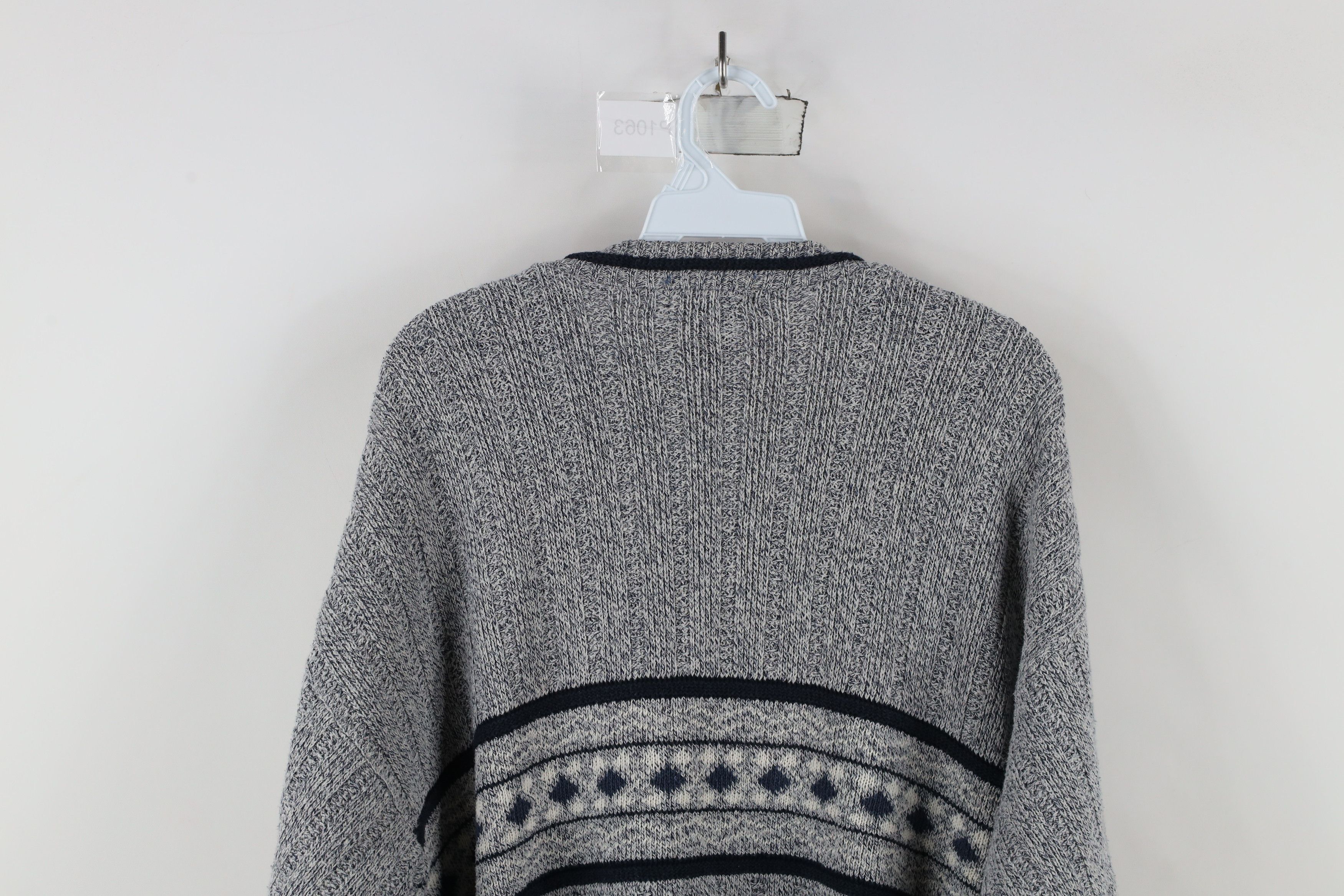 Vintage Vintage 90s Streetwear Fair Isle Ribbed Knit Sweater USA Size US L / EU 52-54 / 3 - 11 Thumbnail