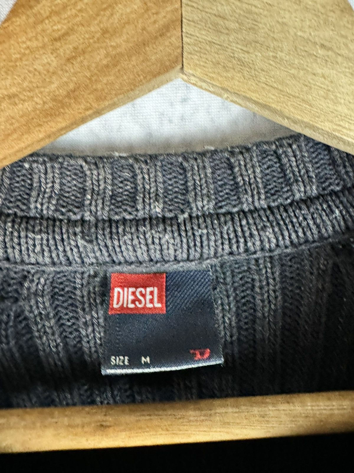 Diesel Diesel Knit Military Sweater Vintage 90s Logo Washed Hype Size US M / EU 48-50 / 2 - 3 Thumbnail