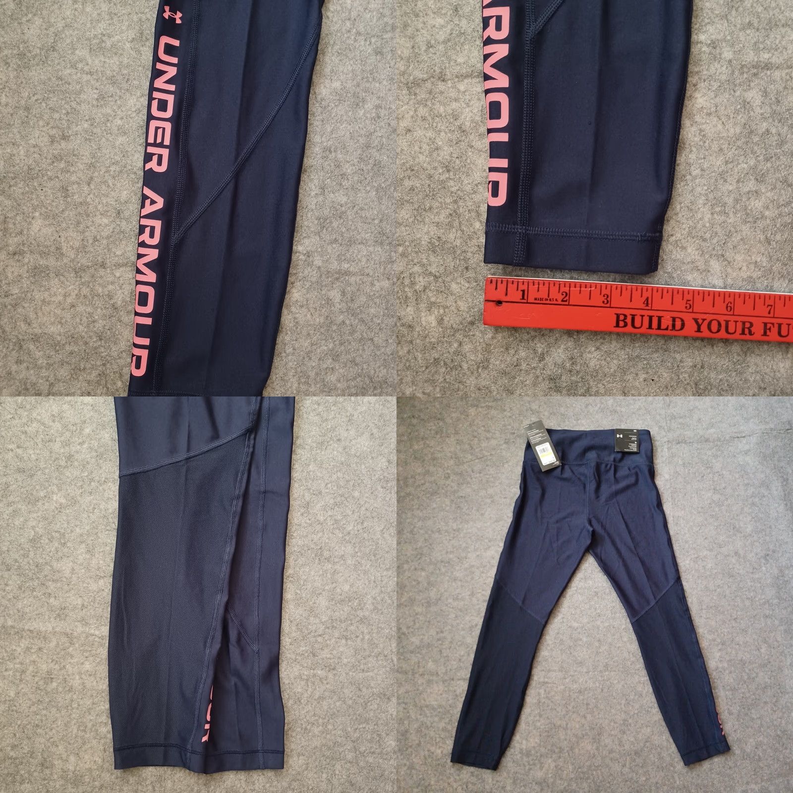 Under Armour Under Armour Womens Leggings M Blue High Rise Ankle Crop Compression NWT 27 in Inseam 24 in Capri Logo Breathable Stretch Easy Care Size 32" / US 10 / IT 46 - 9 Thumbnail