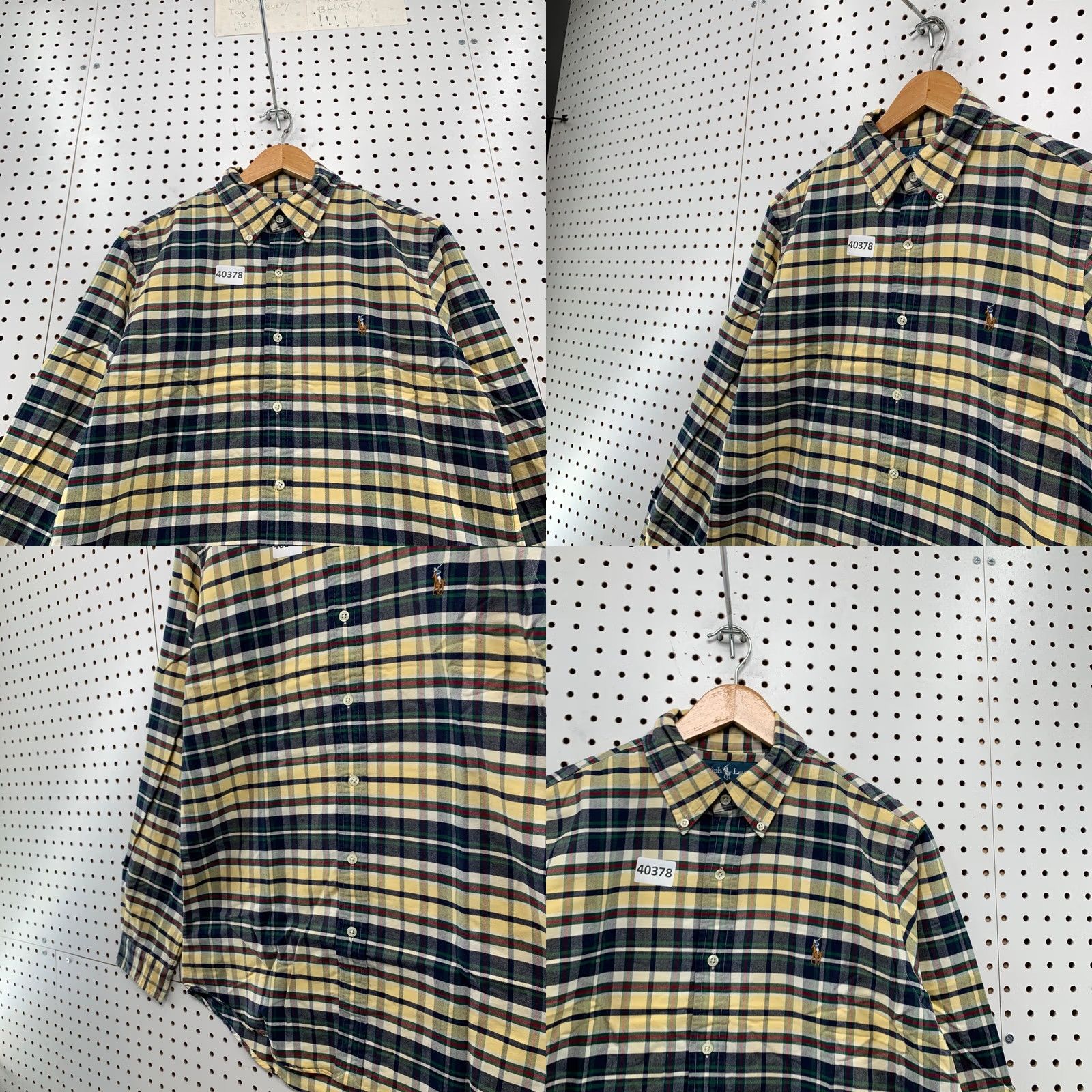 Ralph Lauren Ralph Lauren Button Down Shirt Mens Medium Green Yellow Plaid Long Sleeve 21x30 Shirt Mens Size US M / EU 48-50 / 2 - 8 Thumbnail