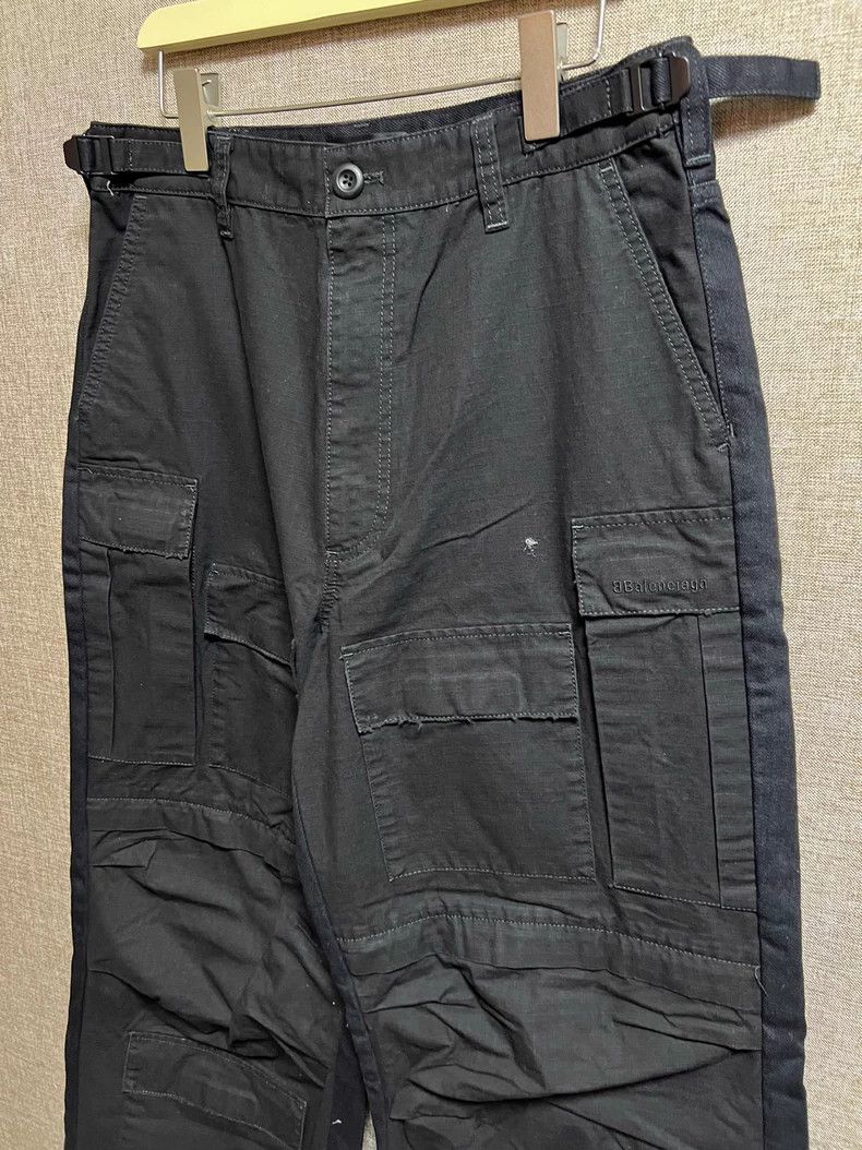 Balenciaga Balenciaga size S Multi-Pocket Cargo Pants with Denim Patc Size US 27 - 3 Thumbnail