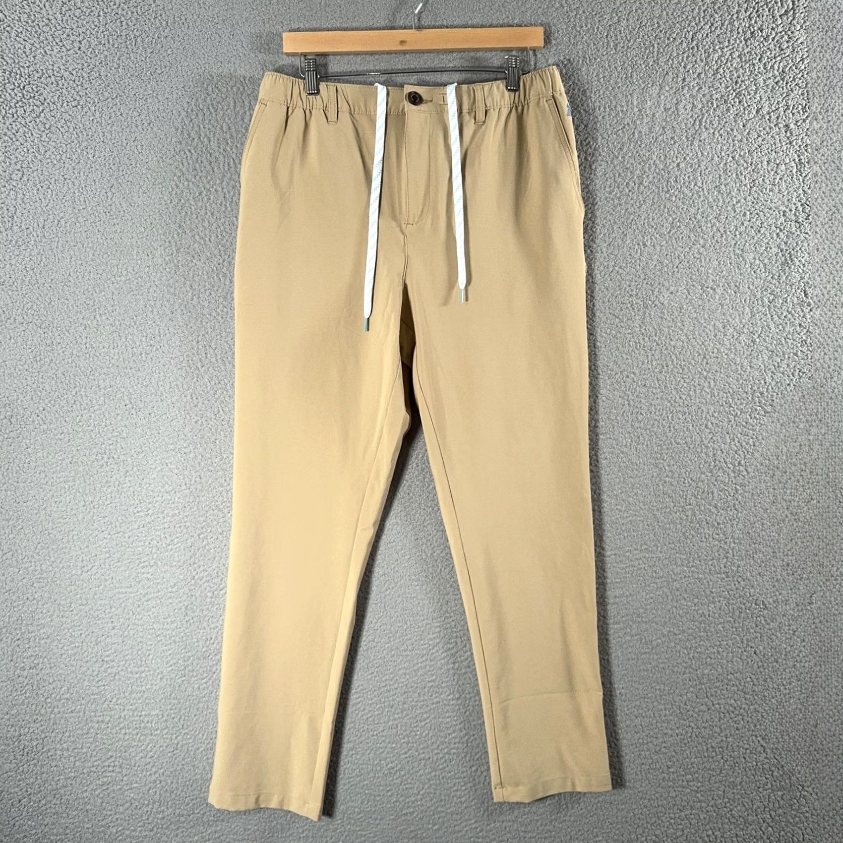 Chubbies Chubbies Everywear Khakinators Pants Mens Large 32x30 Beige Slim Stretch Water Resistant Pockets Front Flat Front Drawstring Size US 33 - 2 Thumbnail