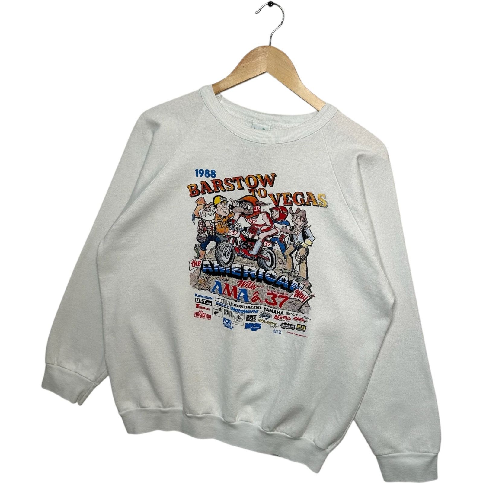 Vintage Vintage Barstow to Vegas AMA 37 Motorcycle Race Crewneck L Size US L / EU 52-54 / 3 - 4 Thumbnail