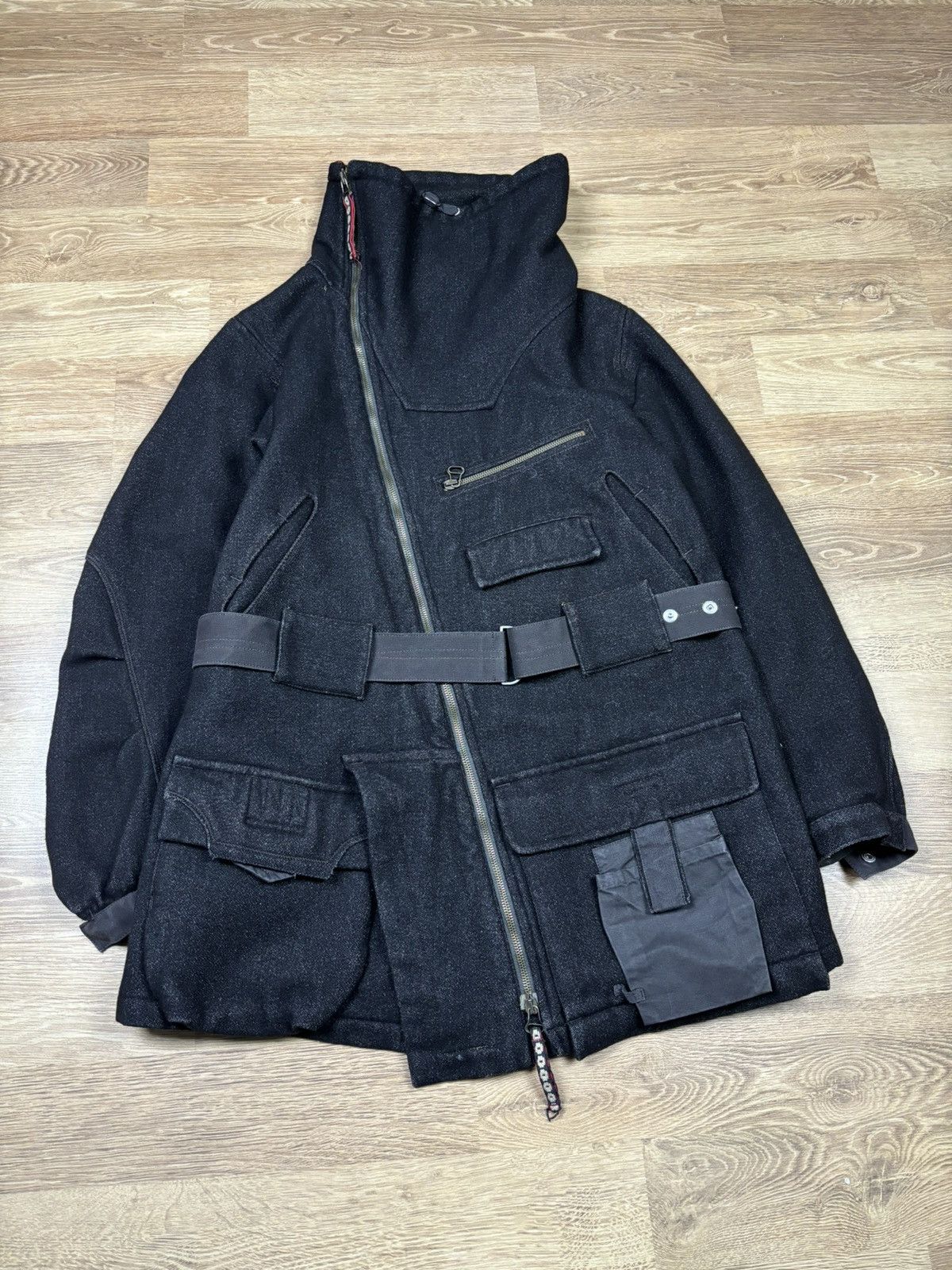 2000s Marithe+Francois Girbaud ジャケット MARITHE FRANCOIS GIRBAUD 00s y2k archive WHITE zip jacket M マリテ