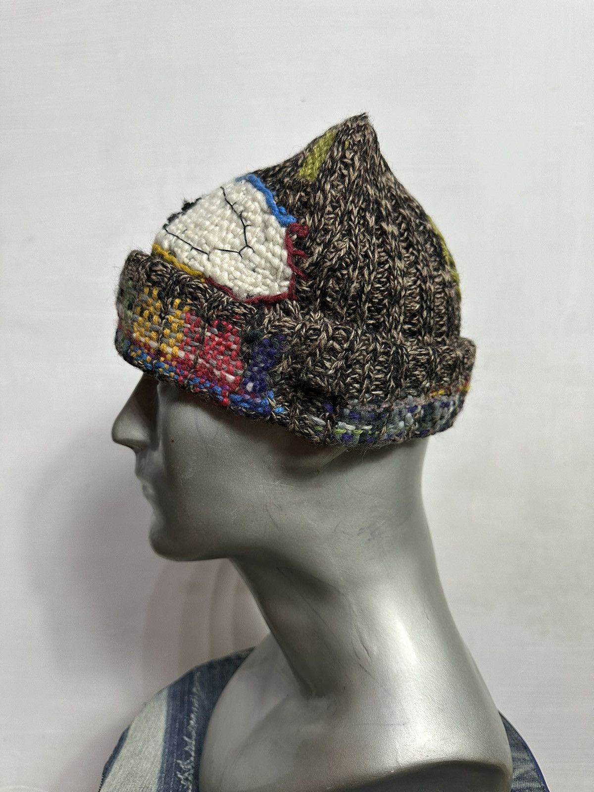 Handmade Custom Nice Design Art Knitted Eye Spiderweb Beanie Hats Size ONE SIZE - 6 Thumbnail
