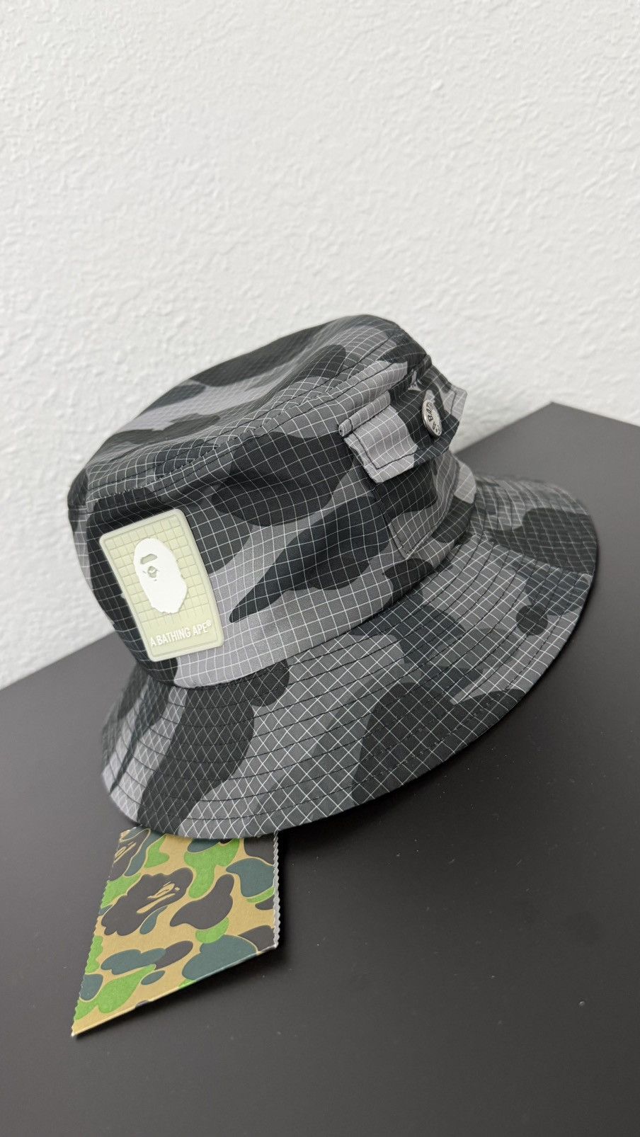 Bape A Bathing Ape Grid Camo Bucket Hat Size ONE SIZE - 1 Thumbnail