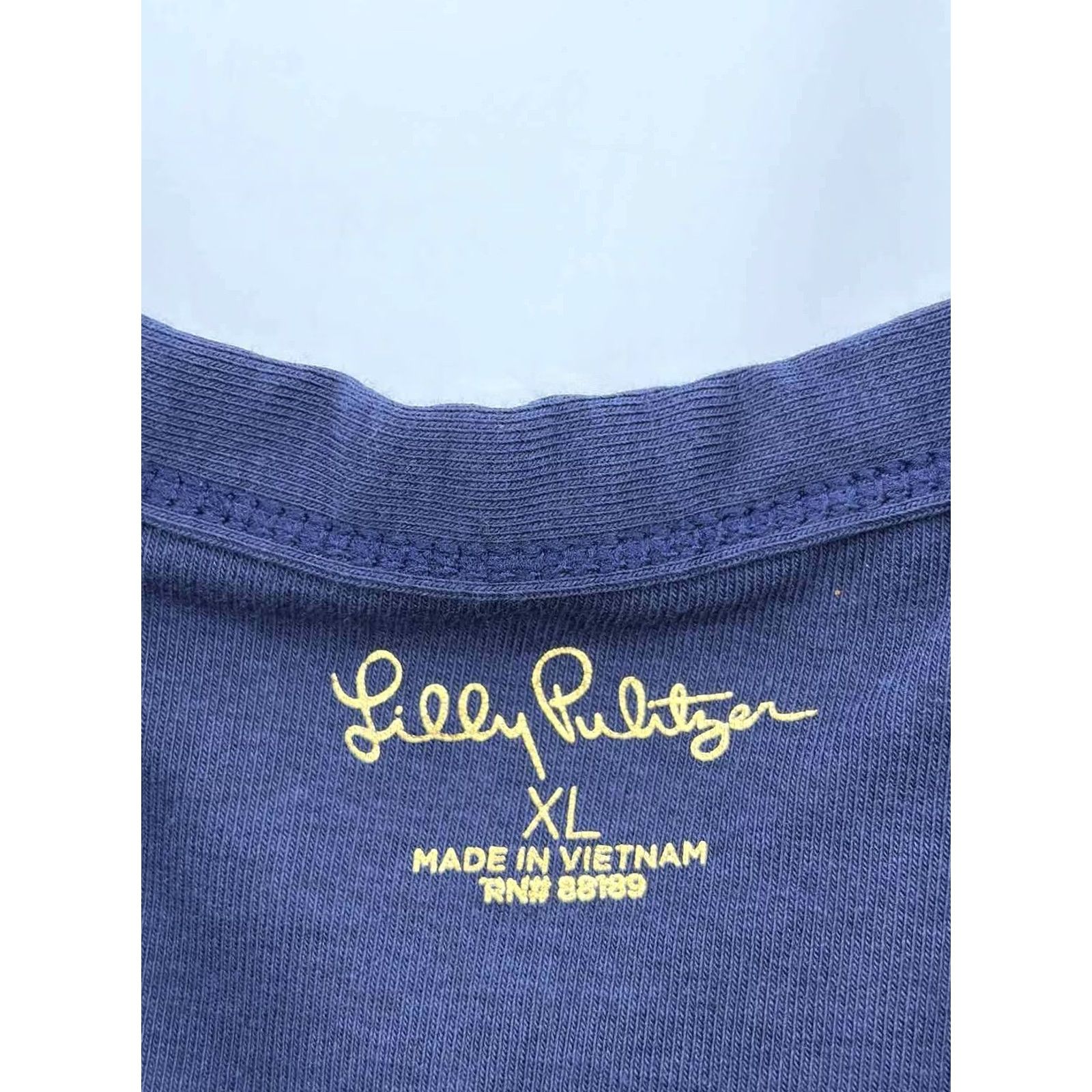 Lilly Pulitzer Lilly Pulitzer Navy Tank Top XL Plus, Pre-Owned Mens? Size XL / US 12-14 / IT 48-50 - 3 Thumbnail