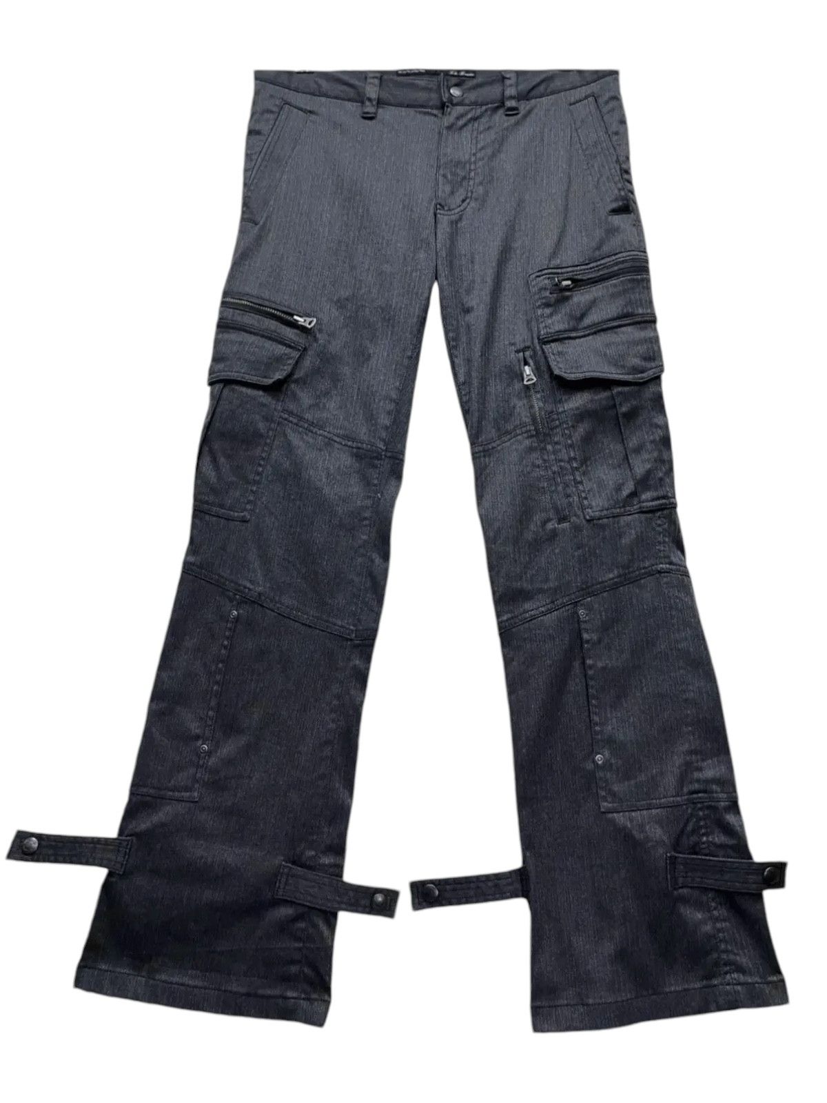 Issey Miyake 90’s TETE HOMME Multipocket Bondage Stretch Flare Cargo Size 30" / US 8 / IT 44 - 1 Thumbnail