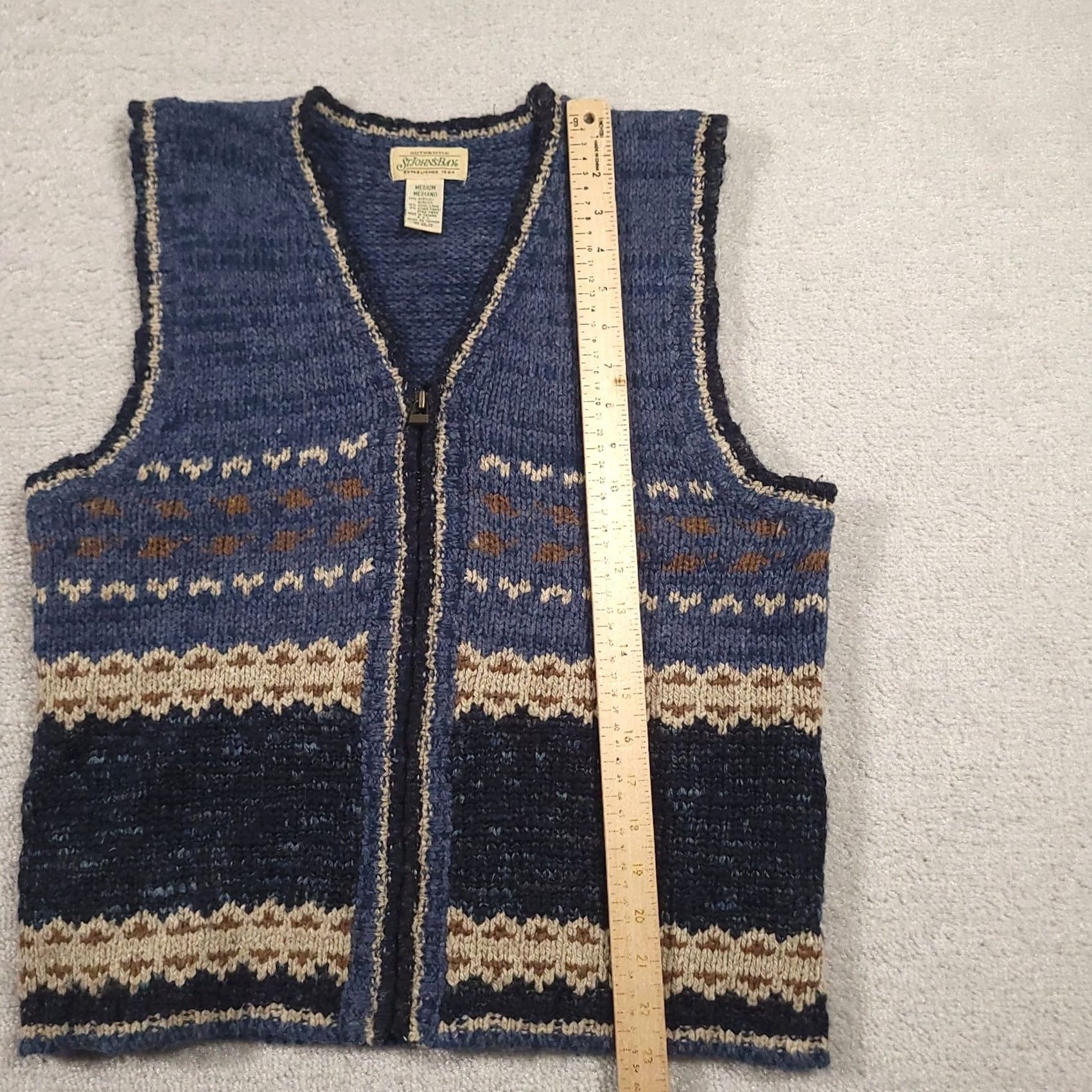 Vintage VINTAGE St John’s Bay Knit Wool Sweater Fair Isle Cabincore Preppy Women Medium Size M / US 6-8 / IT 42-44 - 5 Thumbnail
