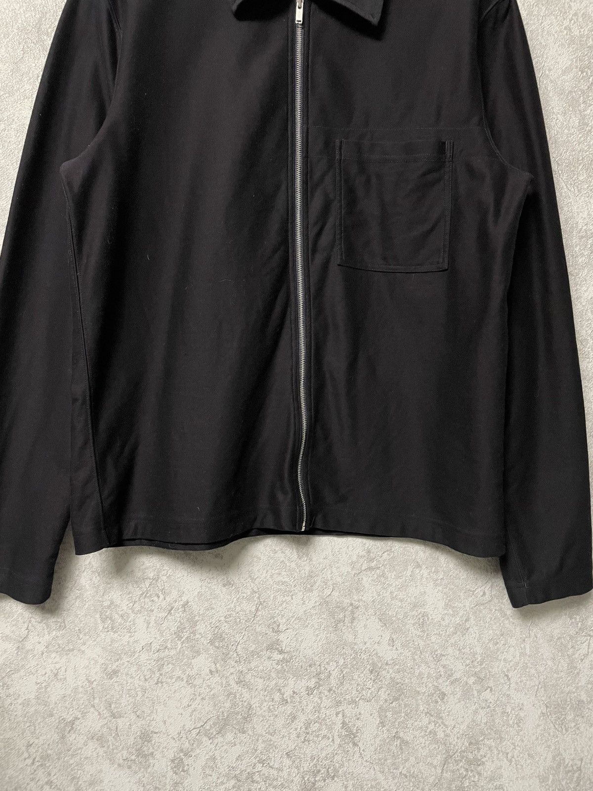 Arket Arket Black Basic Cotton Zip-Up Overshirt Jacket Size US M / EU 48-50 / 2 - 3 Thumbnail