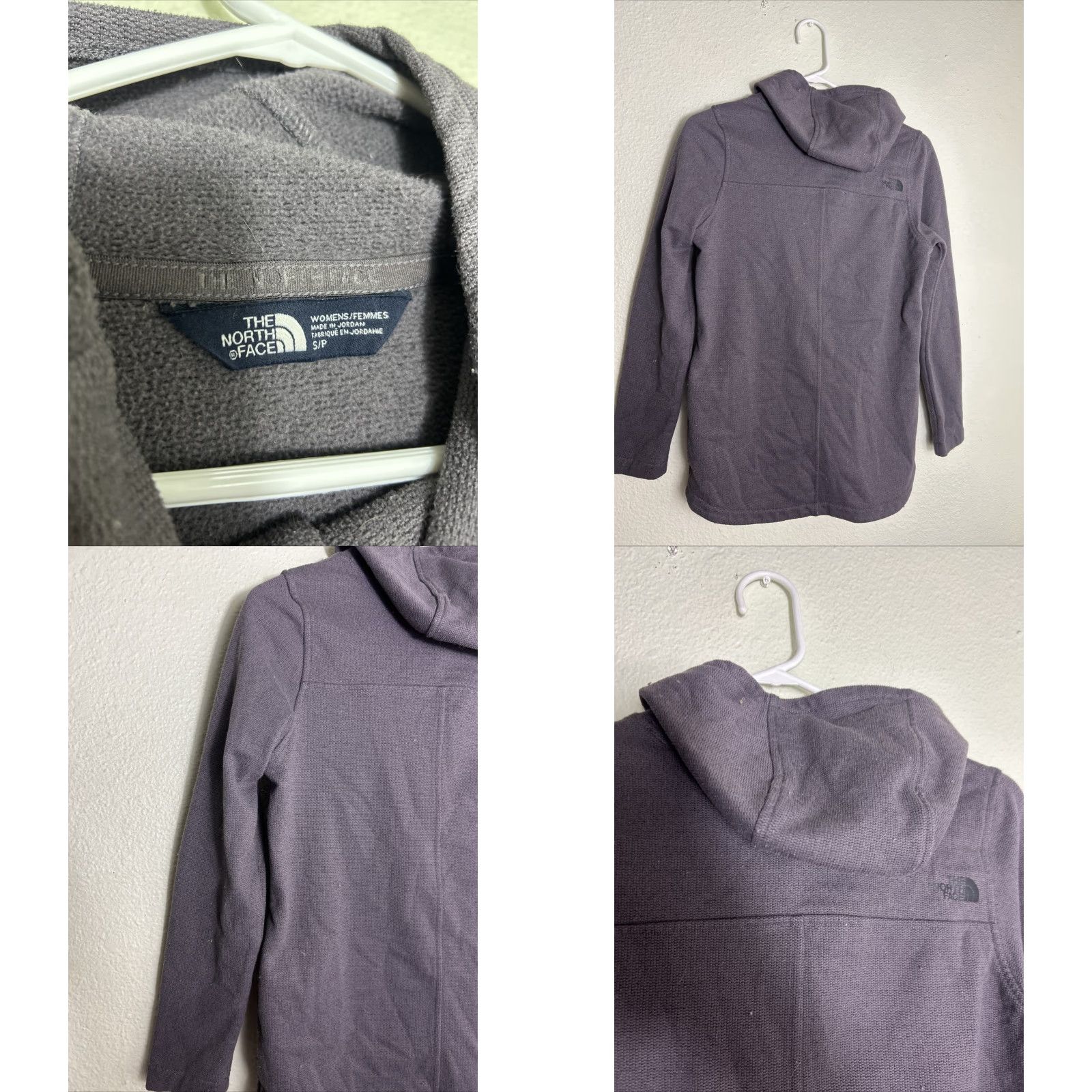 The North Face The North Face Women’s Small Fleece Pullover Hoodie Jacket Gray Knit Stitch Snap Pullover Kangaroo Pockets Logo Size S / US 4 / IT 40 - 9 Thumbnail