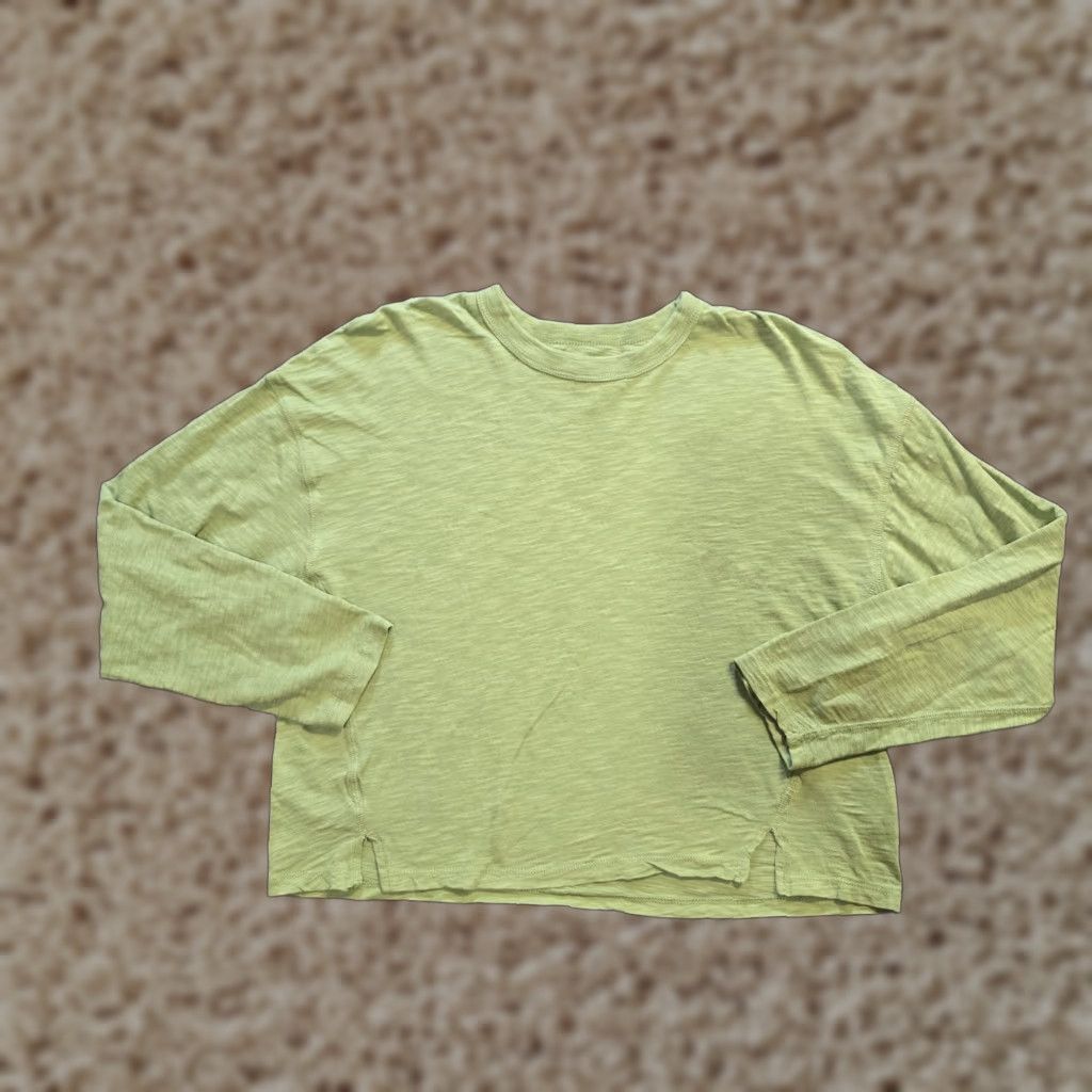Madewell Madewell Top Womens Size Medium Green Slub Knit Long Sleeve Capsule Minimalist Shirt Size M / US 6-8 / IT 42-44 - 1 Thumbnail