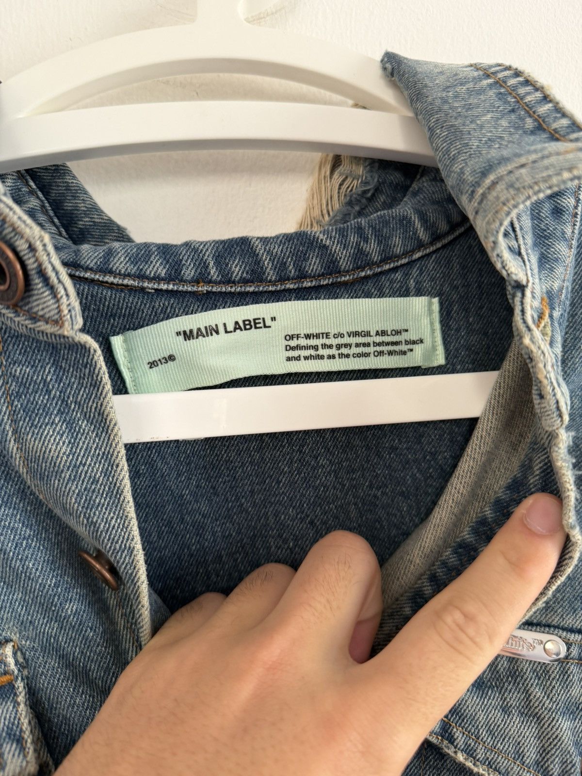 Off-White Off White Gradient Denim Jacket Size US S / EU 44-46 / 1 - 5 Thumbnail